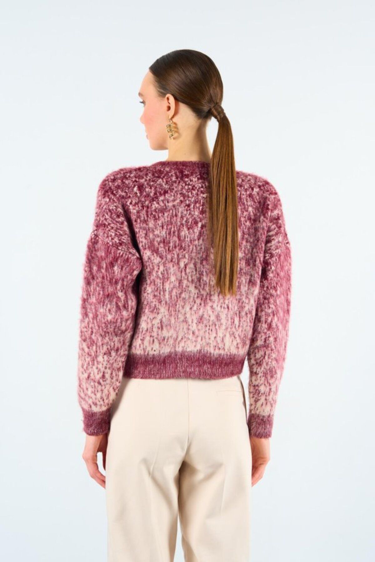 OzBeauty-Cardigan Rose Gold în două culori - Vanilie-Burgundy 4