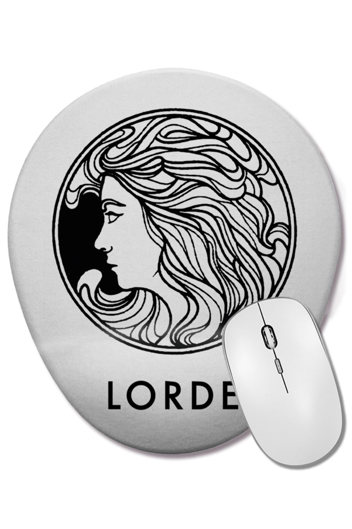 BASKI DÜNYASI-Lorde Pure Heroine Oval Mouse Pad with Wrist Support 1