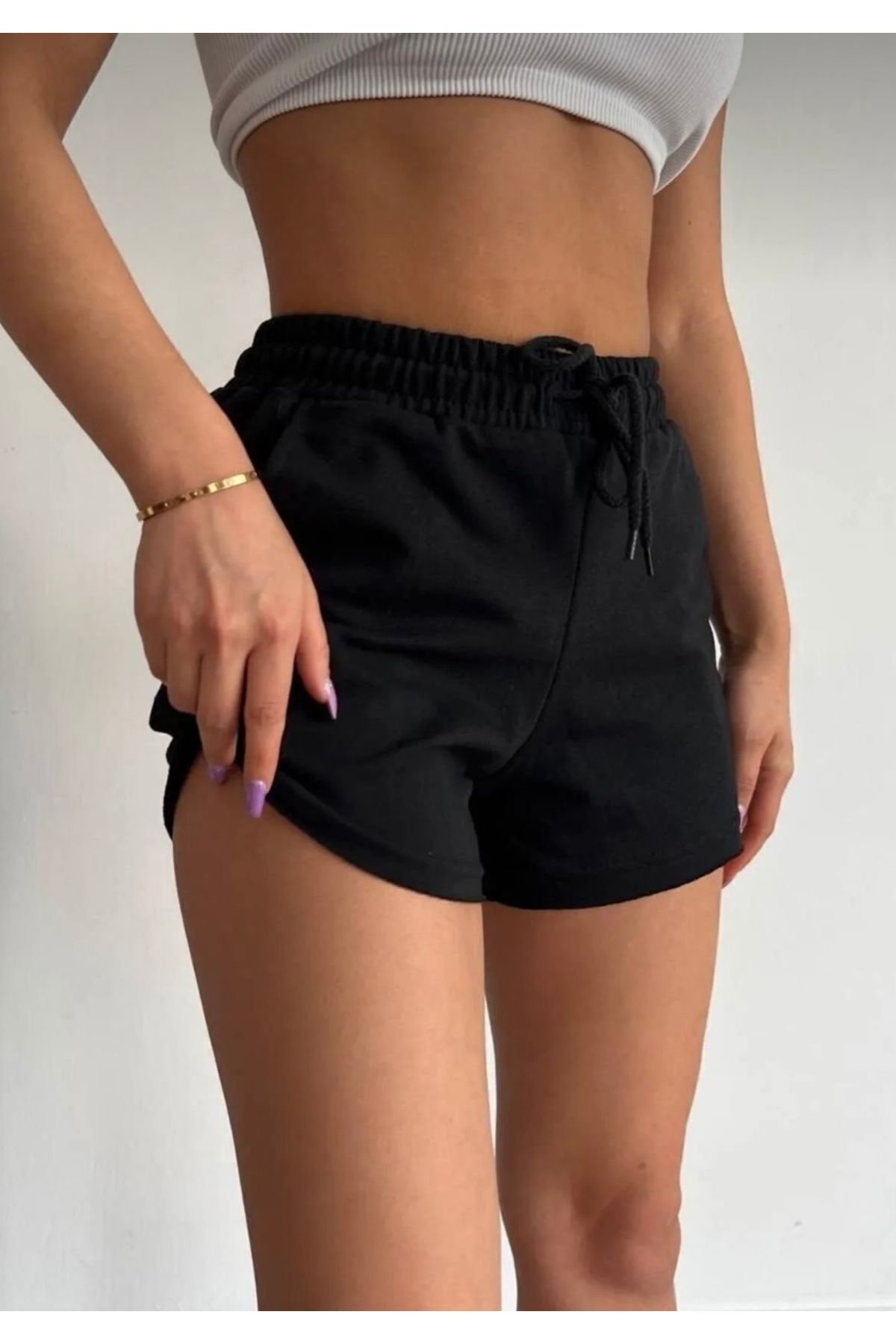 LACKH ŞORT SİYAH UNISEX  Yazlık Hızlı Kuruyan Kumaş, Cepli , Spor ve Günlük Kullanım için İdeal