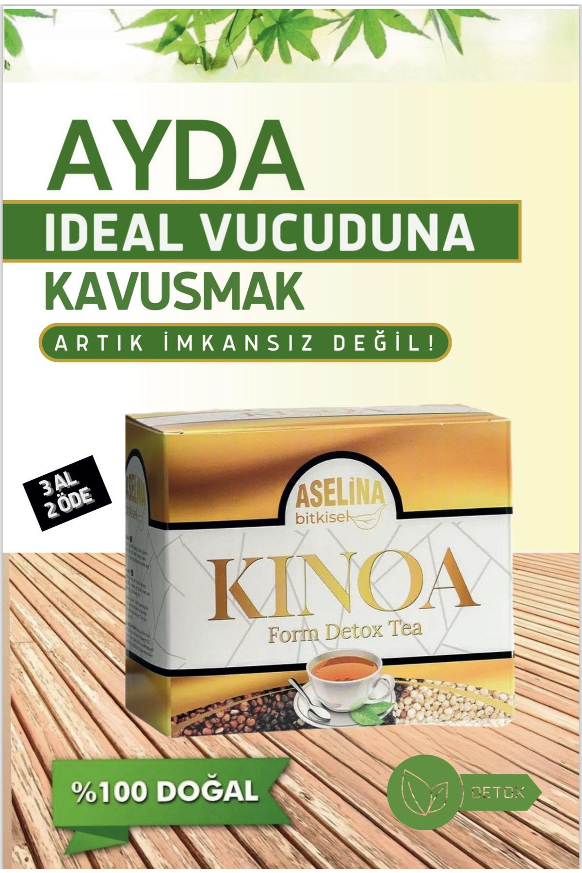 Aseina Detox Form Çayı Kinoa Detox 1 Içimi Kolay Form Çayı 1 'li Set