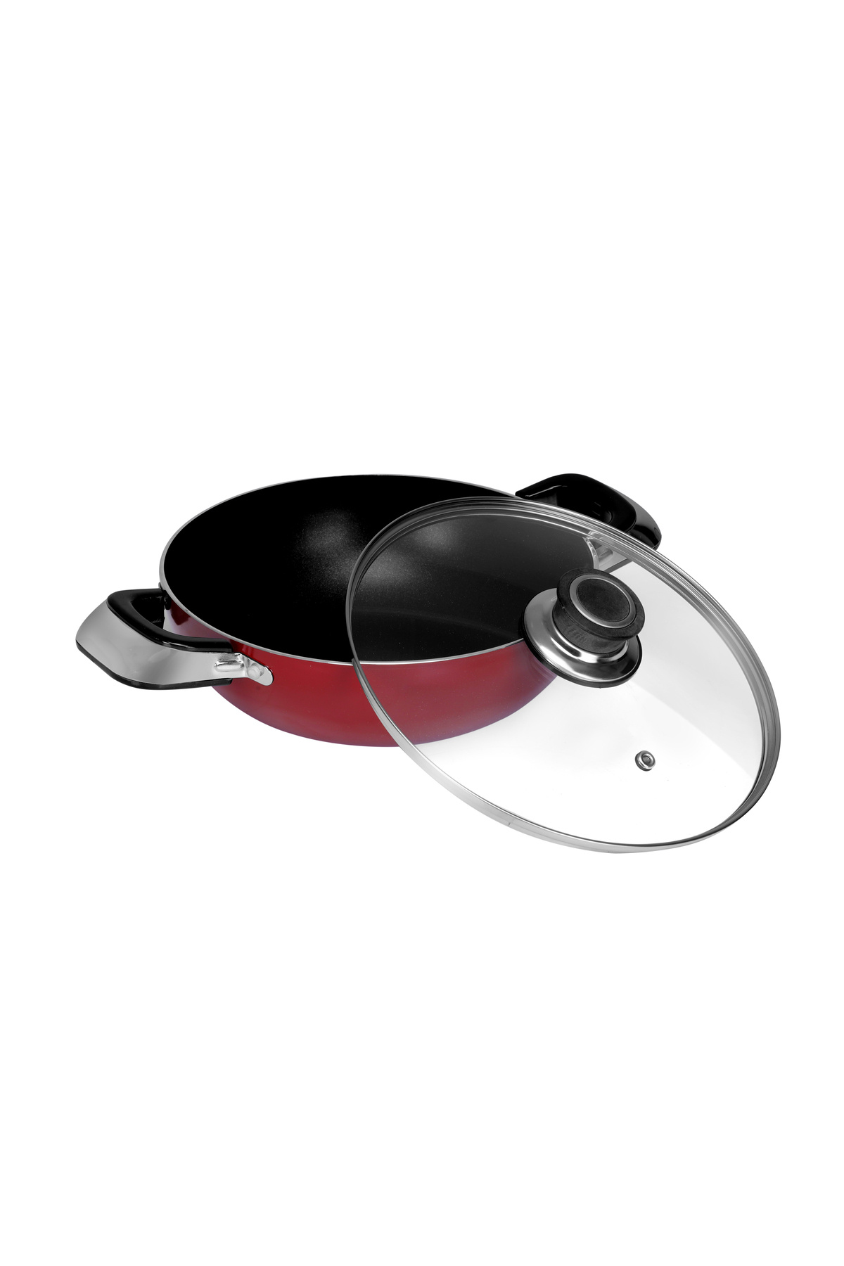 ROYALFORD-RF2949 Aluminium Wok Pan with Glass Lid | 30 CM 5