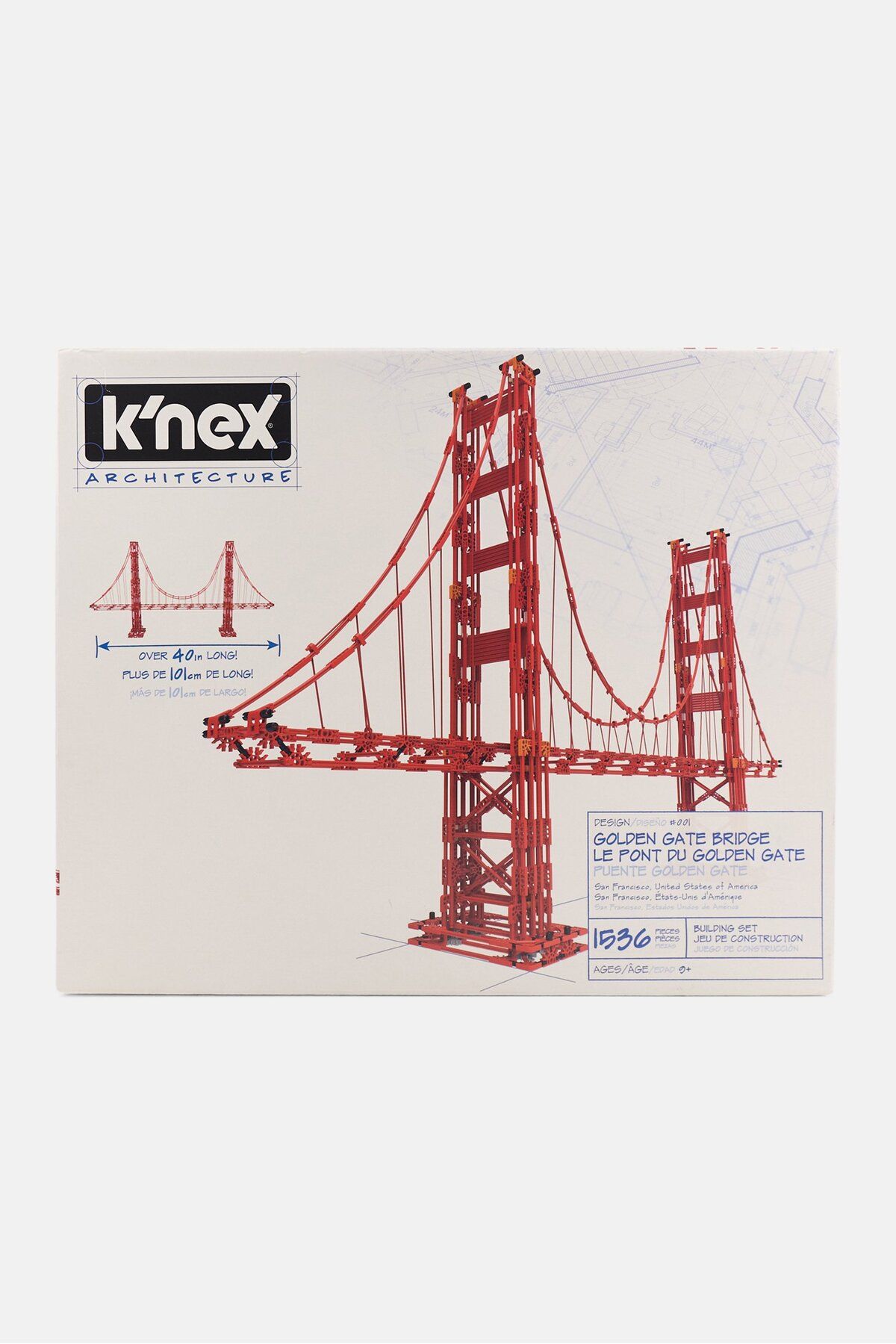K'nex-Golden Gate Bridge Build It Big Collectible Building Set 1,536 Pieces, Red 1