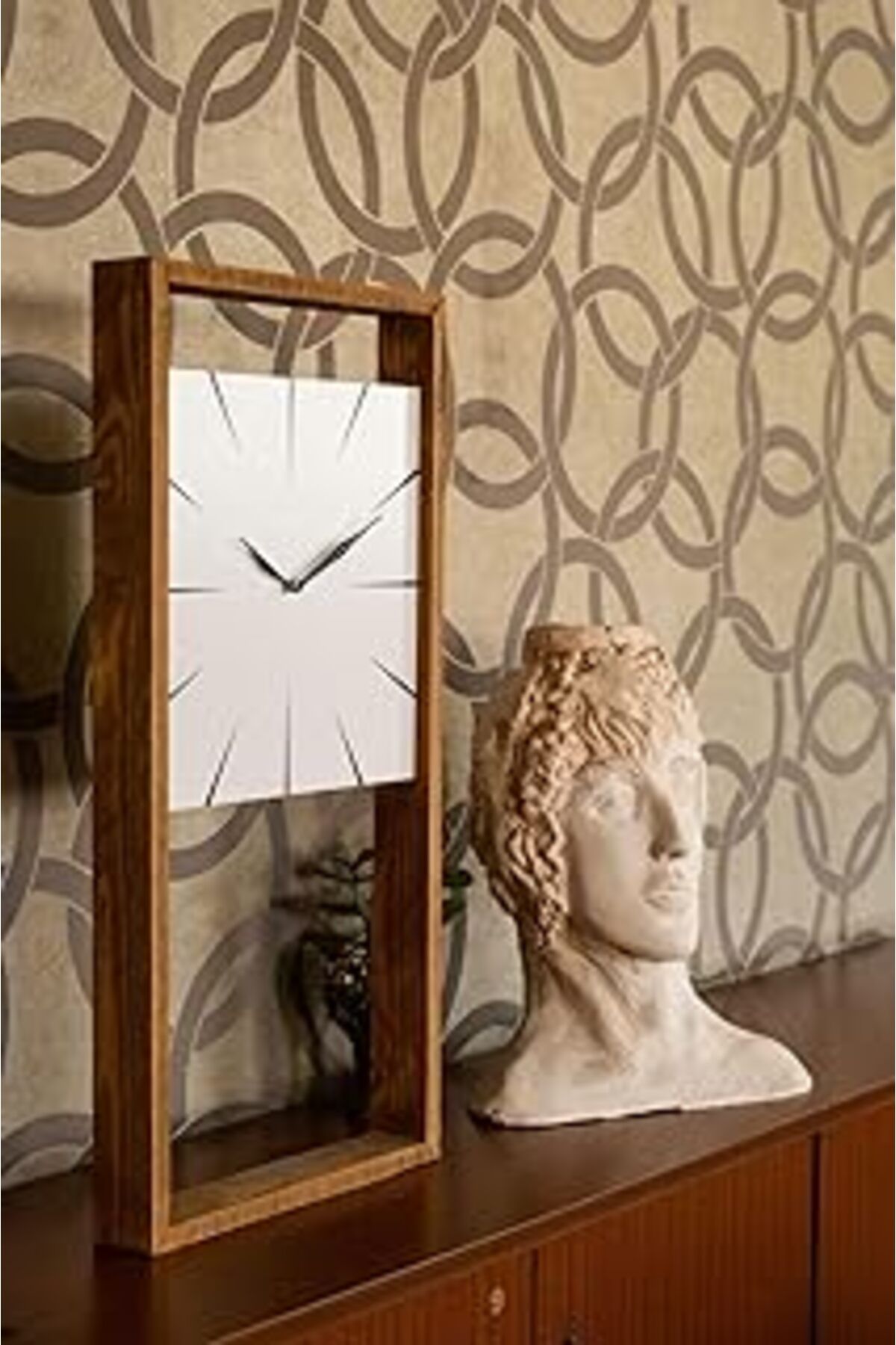 Mu Art Huhuli Ahşap Modern Duvar Saati 60 X 30 Hu41hu41li0162
