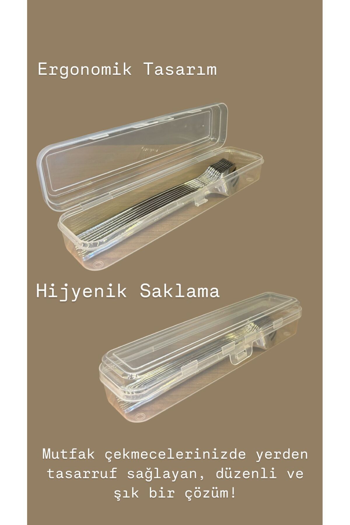 Bayev-Multix 6-Piece Cutlery Set - Fork Spoon and Storage Container, Multi-Purpose Organizer 2