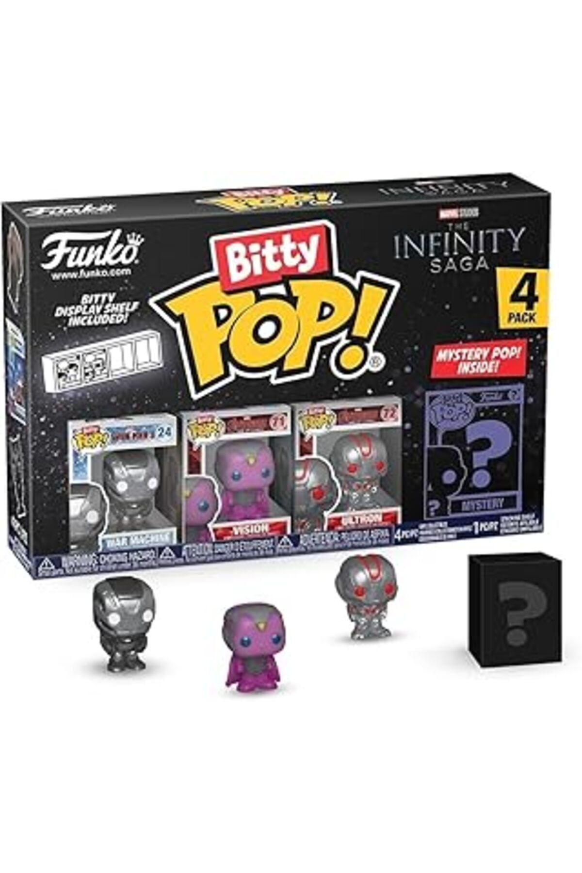 Roses Store Funko Bitty Pop! Marvel - Iron Man - War Machine, Vision, Ultron Ve Sürpriz Mini Gizem Figürü - 2,2