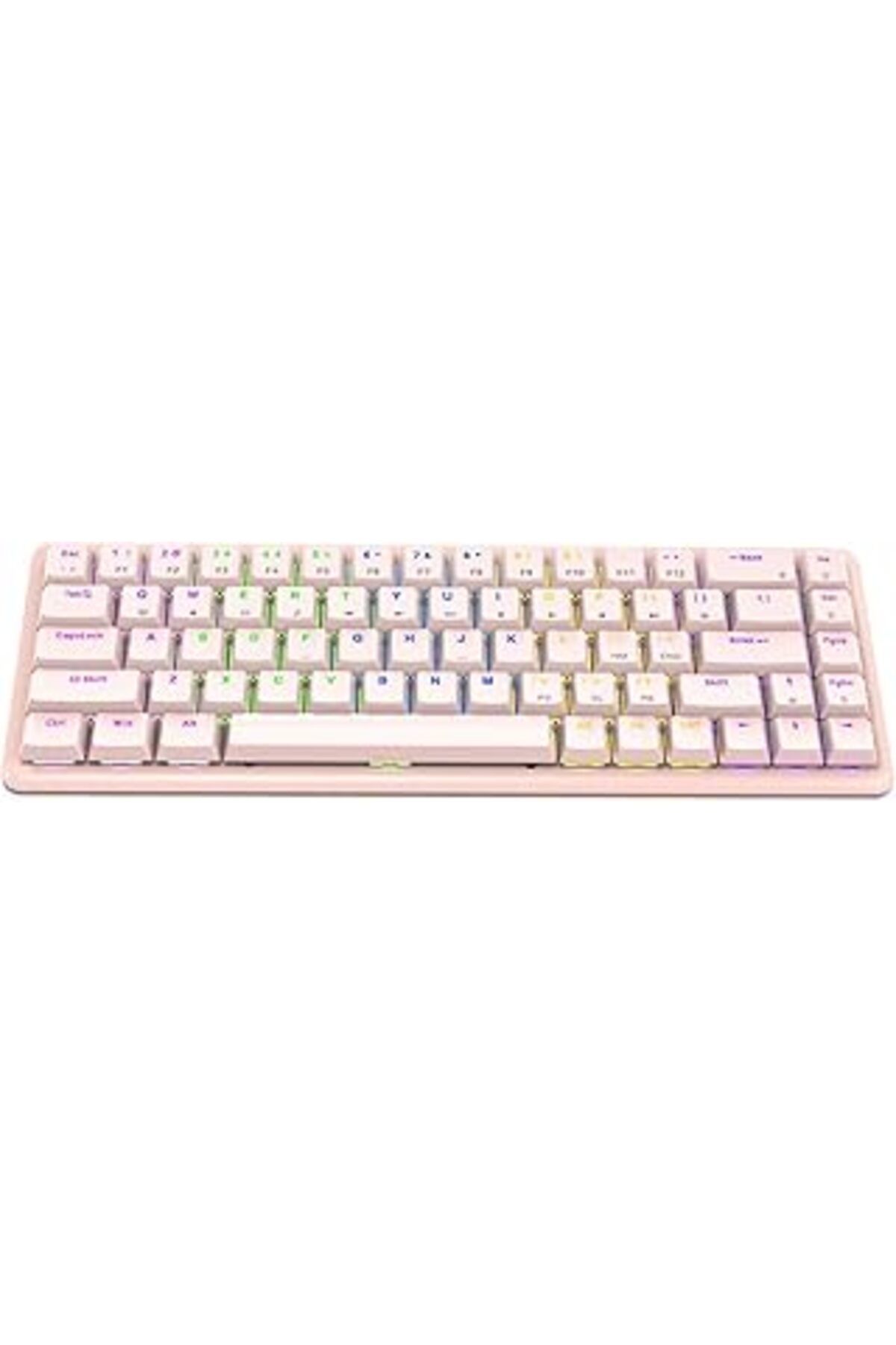 ebadi Rebel Pembe Low Profile Blue Switch Mekanik Gaming Oyuncu Kye Us Layout Rainbow