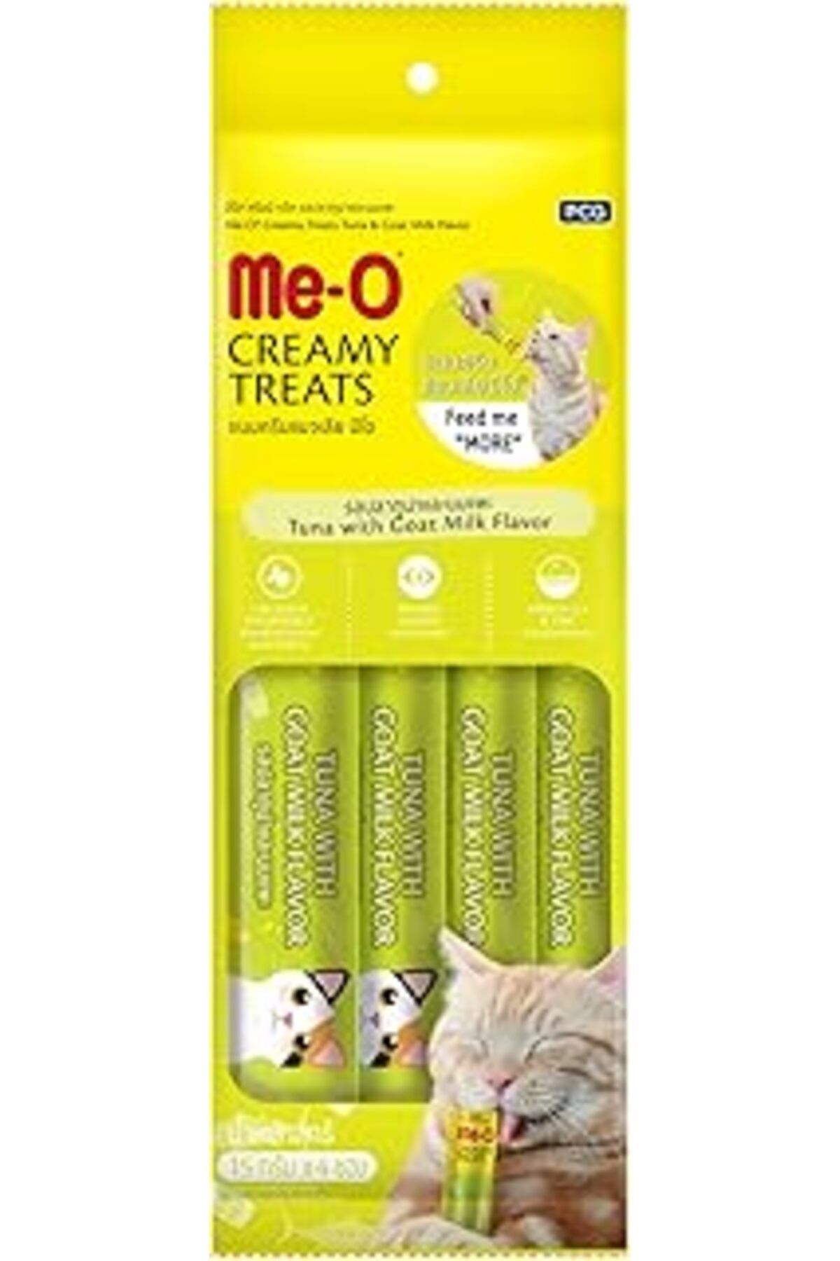 Pazarcan Me-O Creamy Treat Ton Balığı & Keçi Sütü Kedi Ödülü 4 X 15 Gr