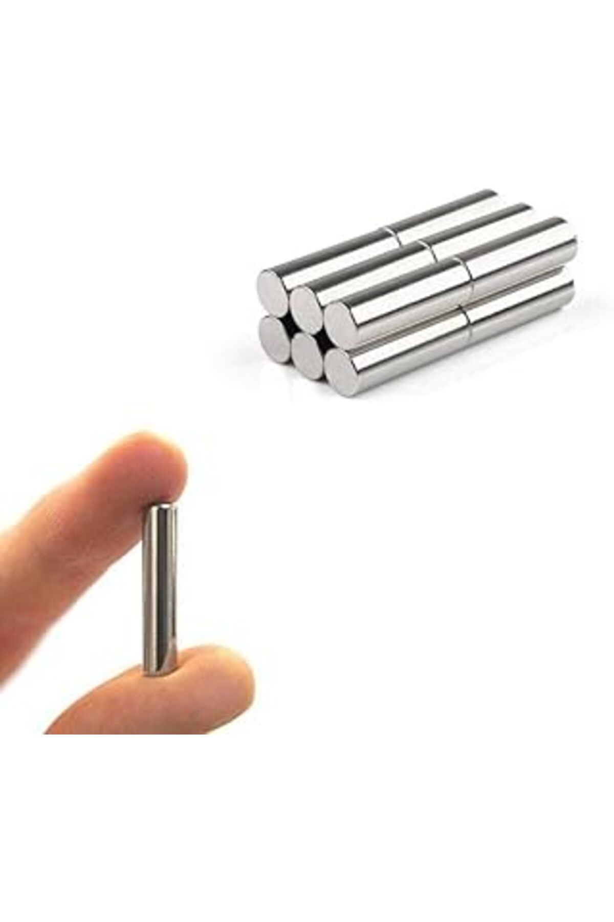 Roses Store Mns Magneteksan Ø5X25 Mm Neodyum Silindir Mıknatıs (10 Adet)