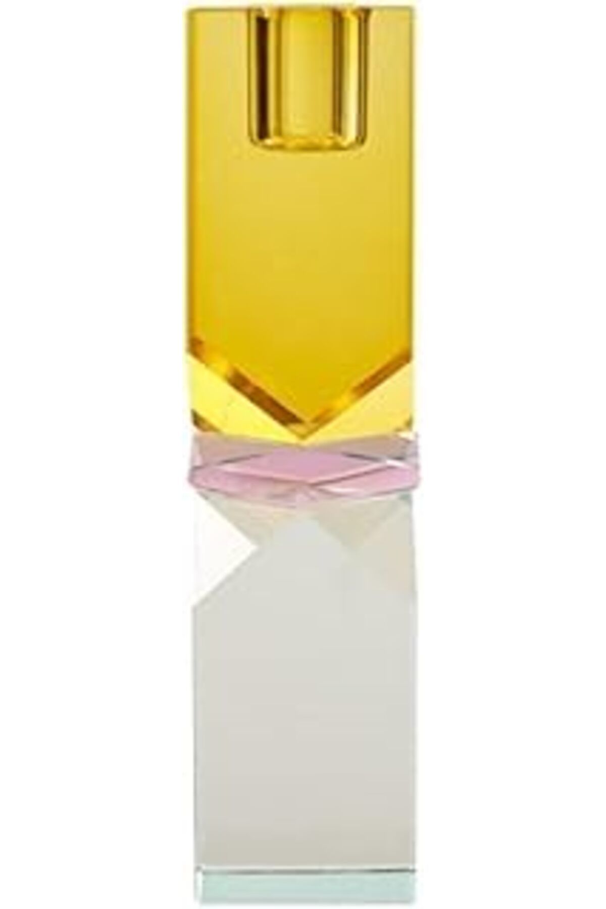 NETWORK ART Eja International Kristal Mum Tutucu, Sarı/Pembe/Açık Nane, 16X4X4 Cm