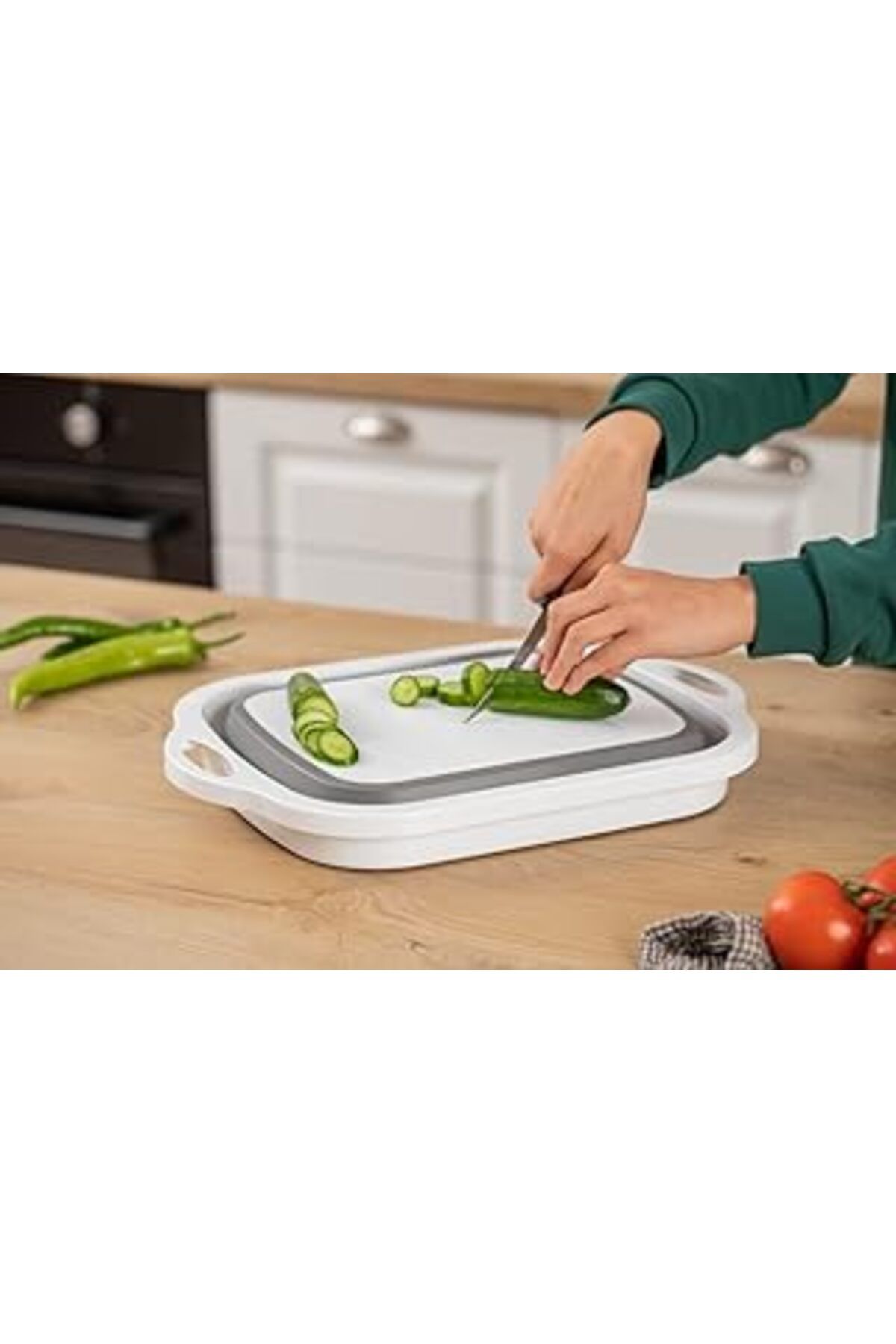 Hepta Collection-Evonox Foldable Cut Vegetable and Panel Washing Container - Accordion Design 1