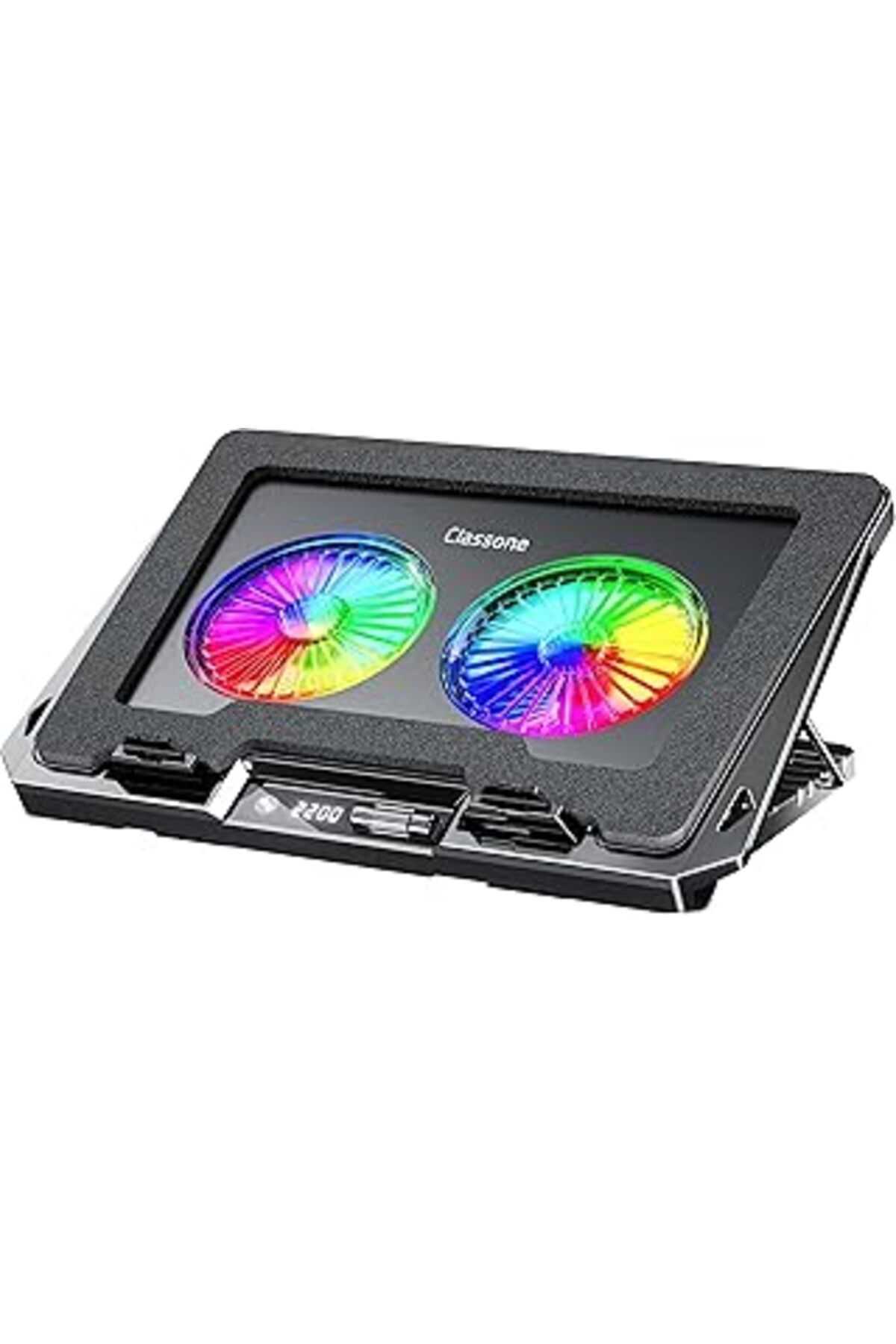 ebadi Gt102 Gaming Laptop Soğutucu, 2200Rpm, Rgb Işıklı, Led Display, Notebook Soğutucu Stand