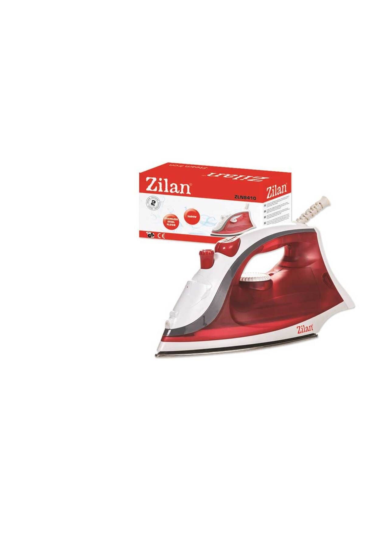 Zilan Fier De Calcat Talpa Inox , 2000 W, Rosu - One Size