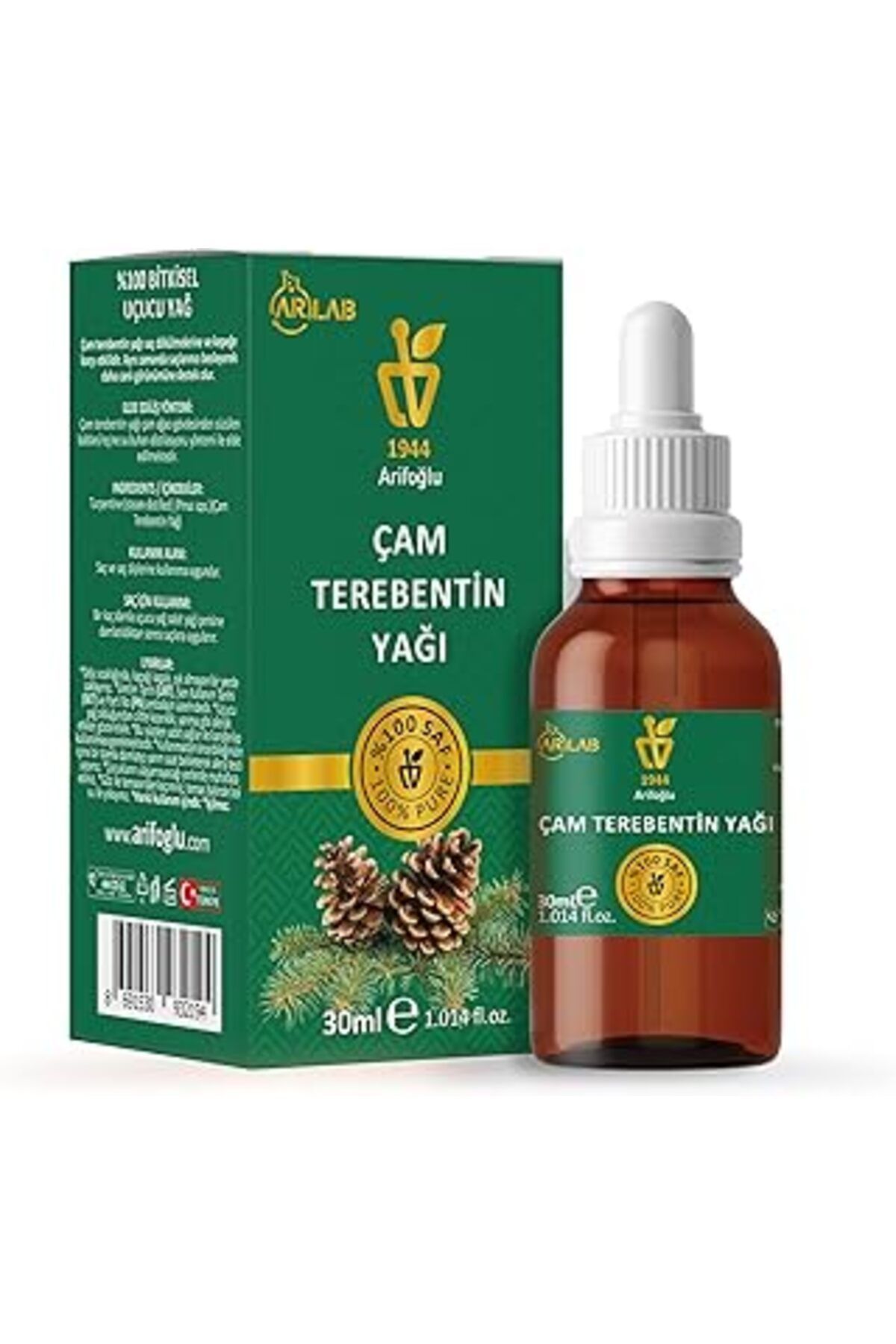 Mu Art Çam Terebentin Yağı 30Ml%100 Saf Yağ Arlab Pure Pine Turpentine 30Ml