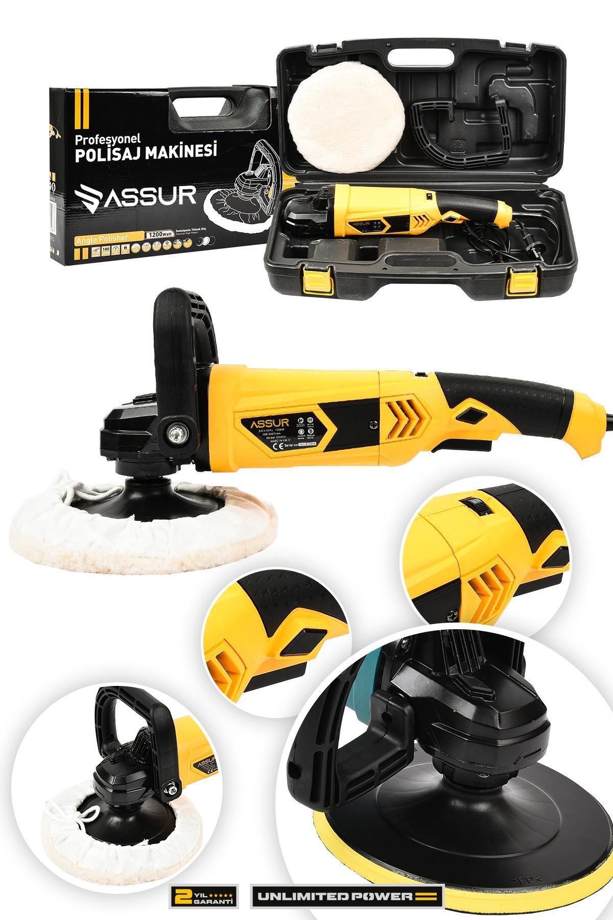 ASSUR 1200w Polisaj 6 Kademeli 180 mm Pasta Cila