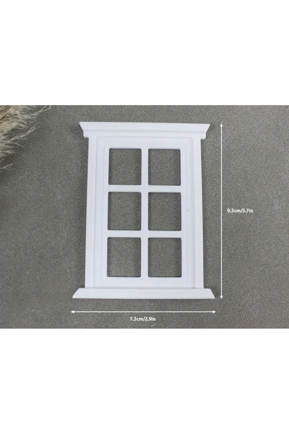 La Petite Boheme Minyatür Ev İçin Dekoratif Dikdörtgen Bitişli Pencere ( Camsız)