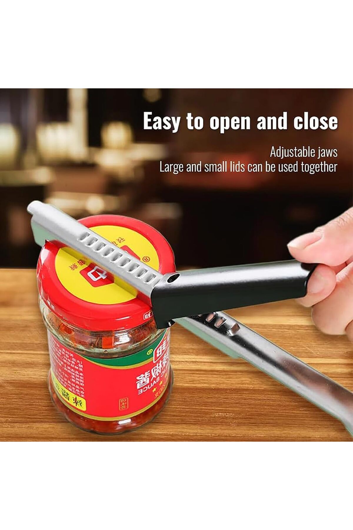 COOYA-2 Pack Adjustable Jar Opener for Weak Hands, 2 in 1 Adjustable Jar Opener Multi-function Can Opener 3