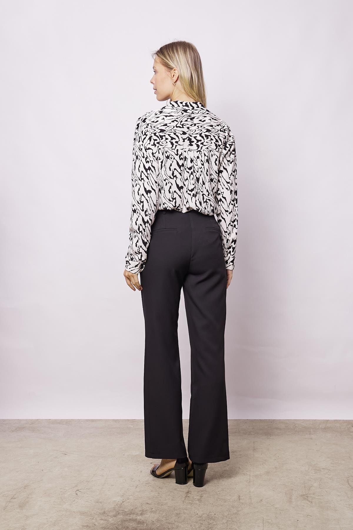Jument-Women's High Waist Pleated Palazzo Pants with Side Pockets Relaxed Fit-Black 6
