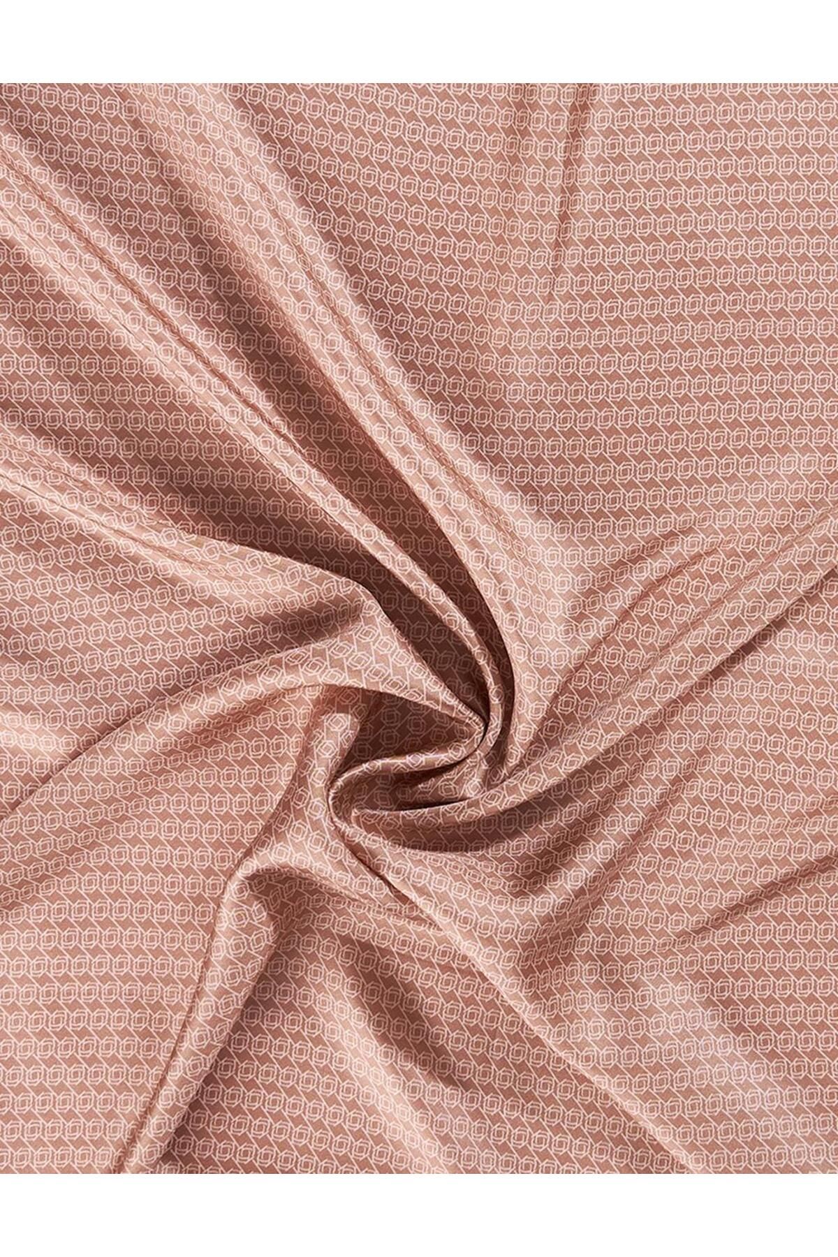 Kayra-Chain Pattern Silk Scarf, Chain Pattern Pattern with Mink 2