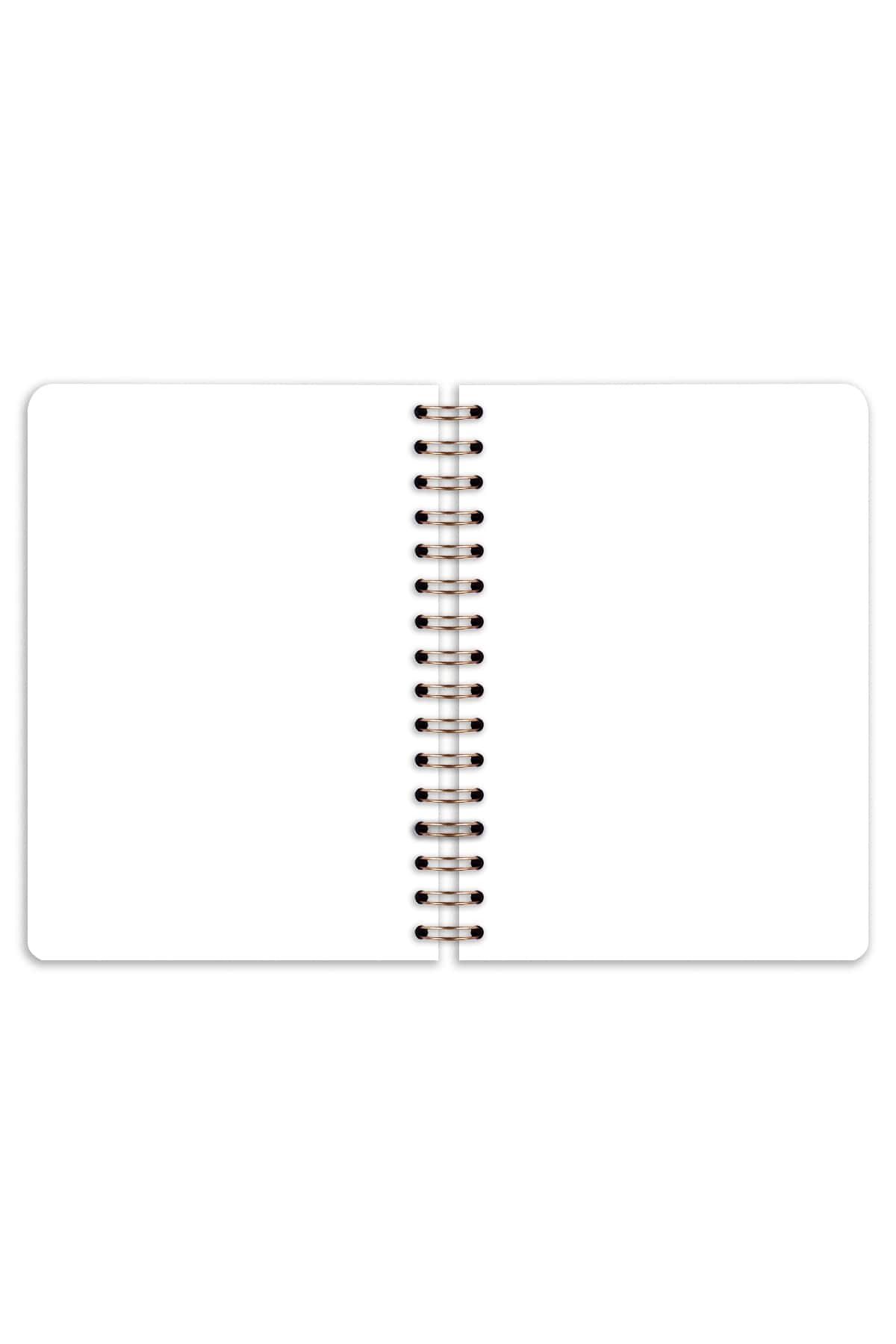 Matt Notebook-A5 15x21 سم دوامة مرنة عادي بدون خطوط مفكرة غير مؤرخة الزهور 8