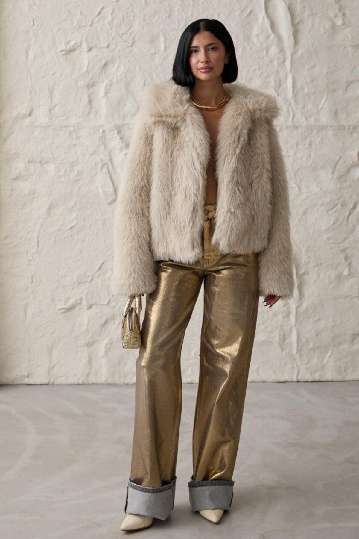 Rose's Boutique All About Women Rose's Boutiqe All About Women Gold Altın Varaklı Jeans Pantolon