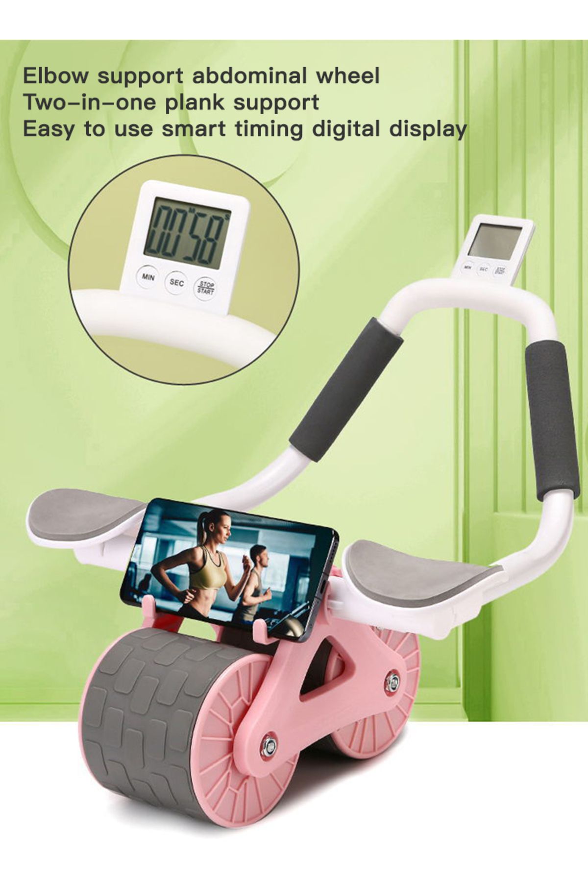 ETG-Multifunctional Abdominal Fitness Wheel, Automatic Rebound Abdominal Curling Wheel 5