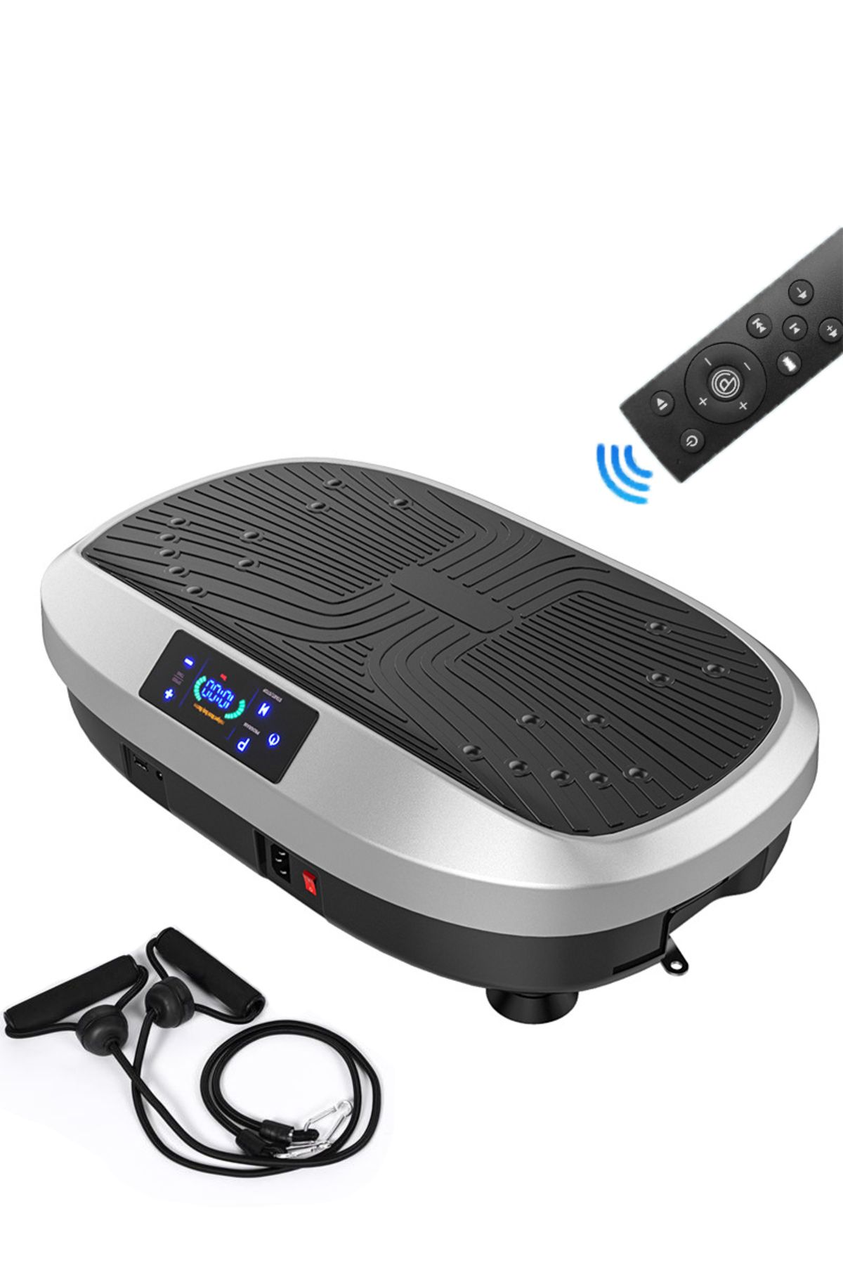 ETG-Vibration Plate Exercise Machine Whole Body Vibration Machine for Home Fitness w/Loop Bands 1