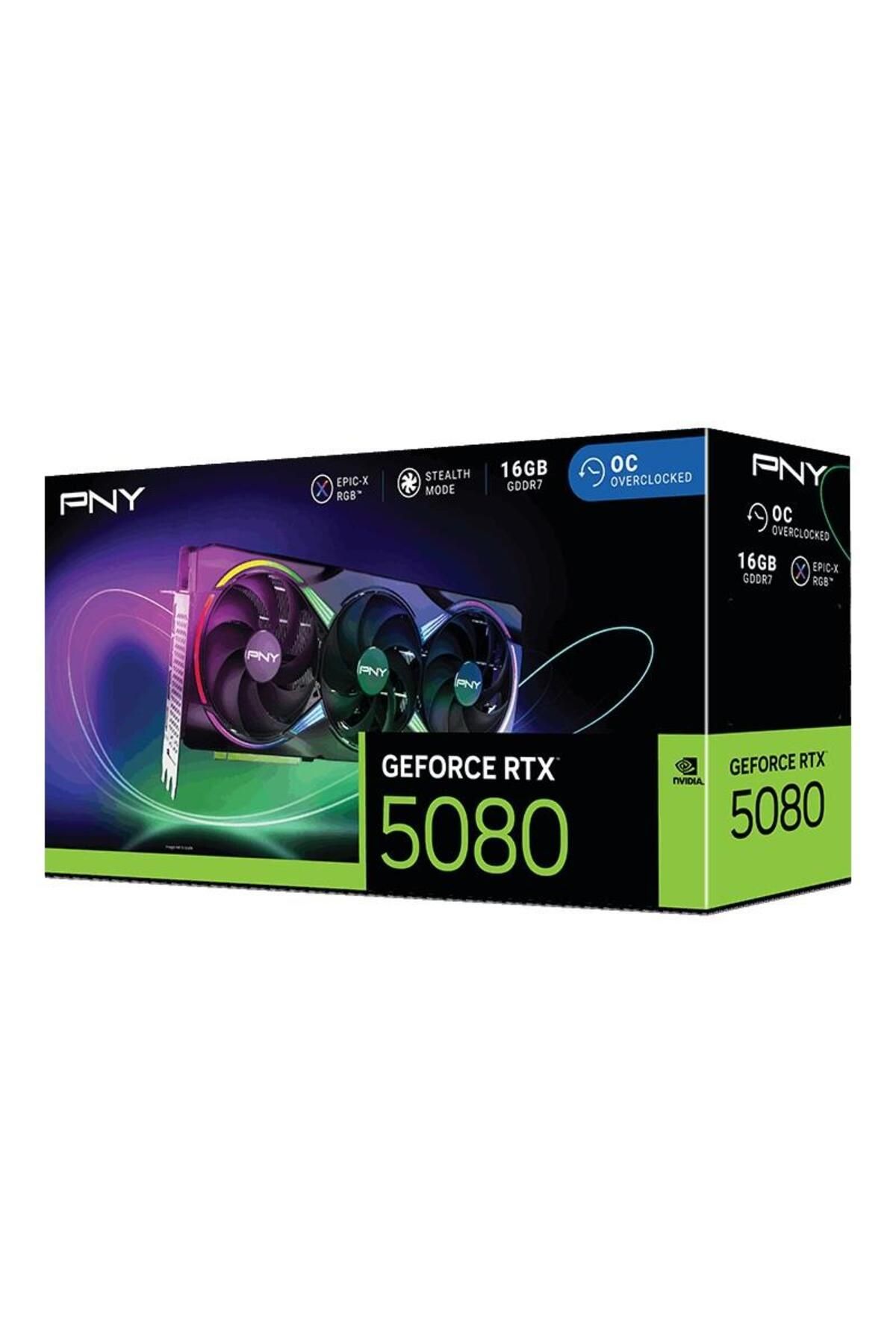 PNY-Geforce Rtx 5080 Argb 16Gb Overclocked Gddr7 256Bit Gaming Graphics Card 2