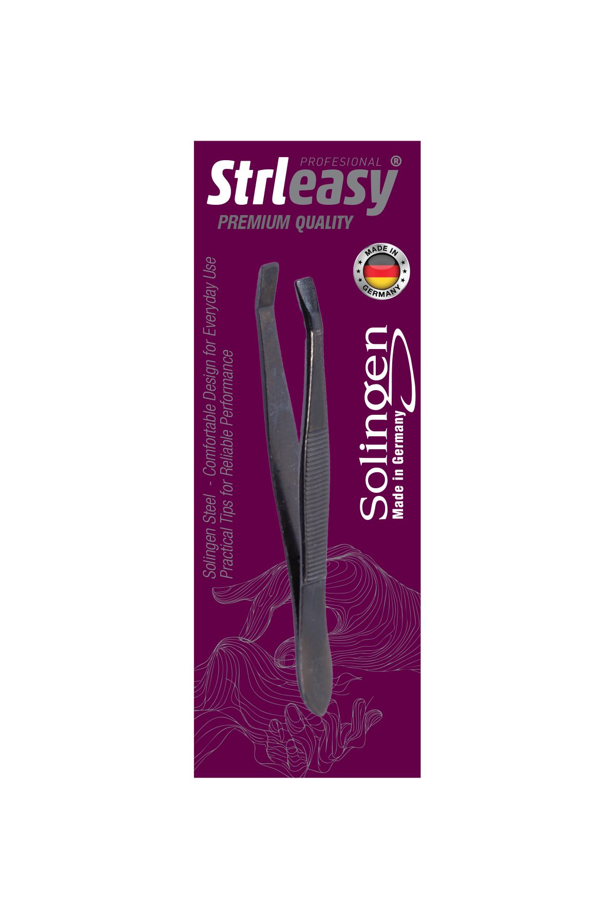 Strl Easy STRLEASY 6216 SOLINGEN SİYAH ÇELİK CIMBIZ - İNCE UÇ