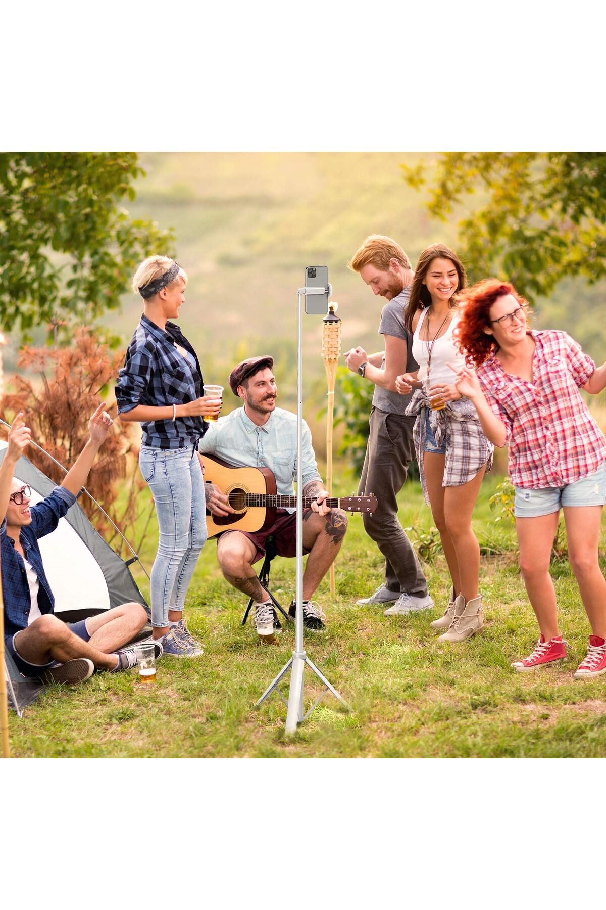 ATUMTEK-51 Selfie Stick Tripod, Extendable with Bluetooth Remote, 360° Rotation for iPhone & Android, White 3