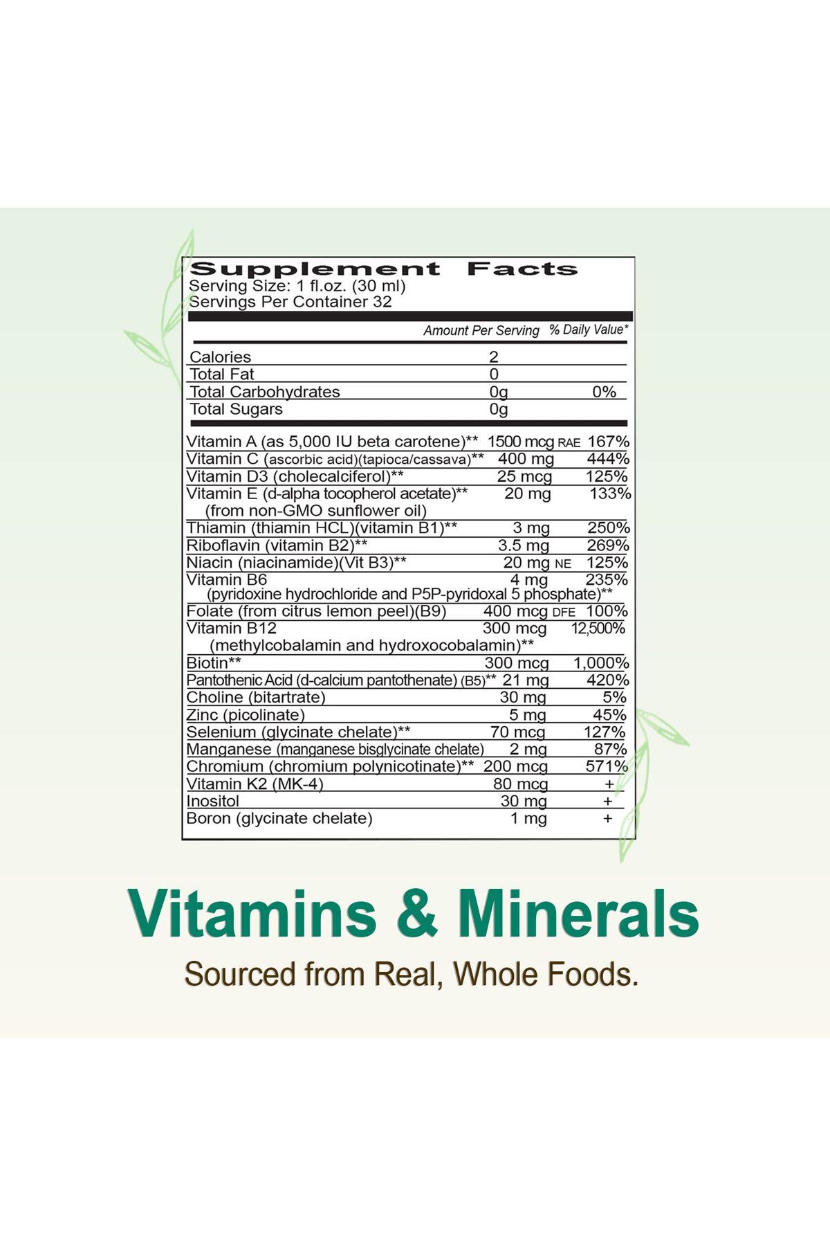 Vital Earth Minerals-Liquid Multivitamins for Women, Men & Kids with Fulvic Acid, MTHFR Support, 32 Oz + Cup 8