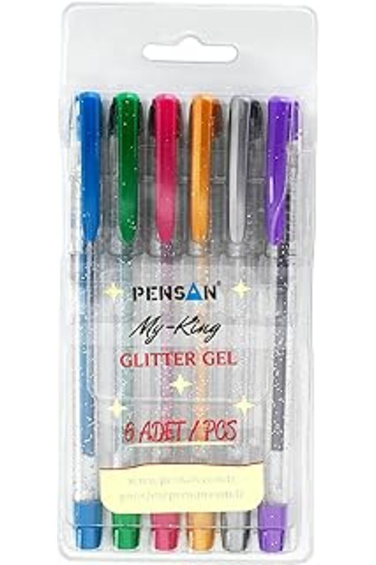DENİZBİLİŞİM Pensan My-Kıng Simli Jel Kalem 6Lı Set - Pe02227Jk00S6