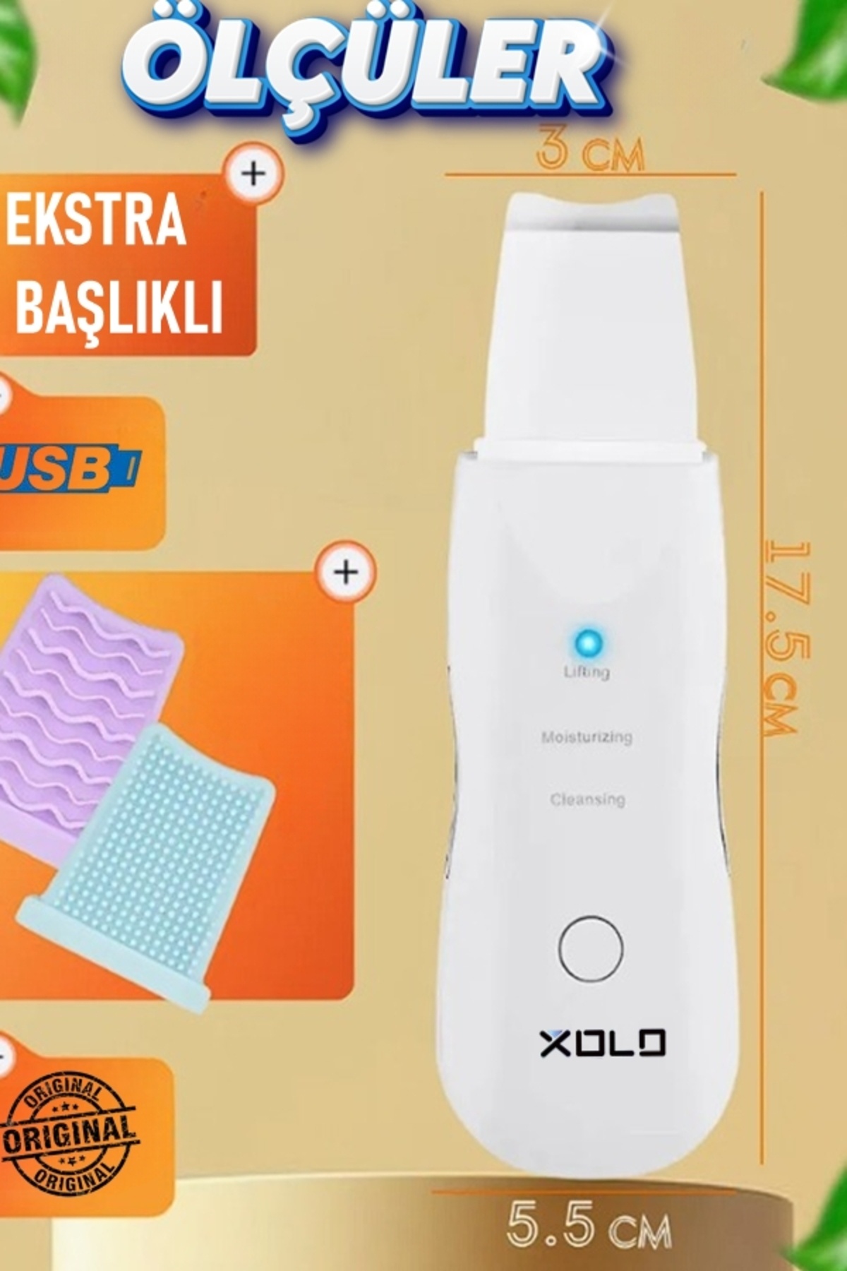 Hipersonik Titreşimli Spatula Siyah Nokta Yüz Temizleme Cihazı — XSER67190 — تصویر 9 از 9