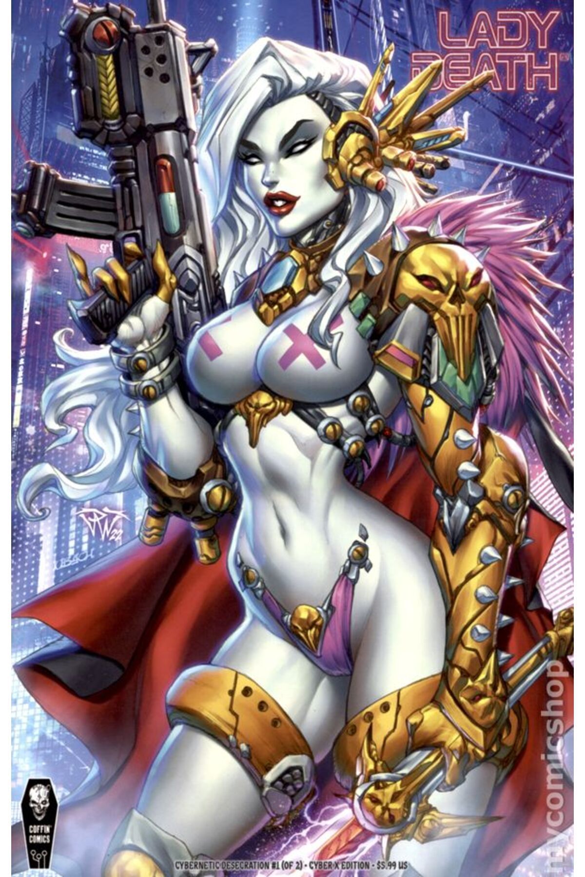 Kolektif Kitap Lady Death Cybernetic Desecration #1B (ingilizce)