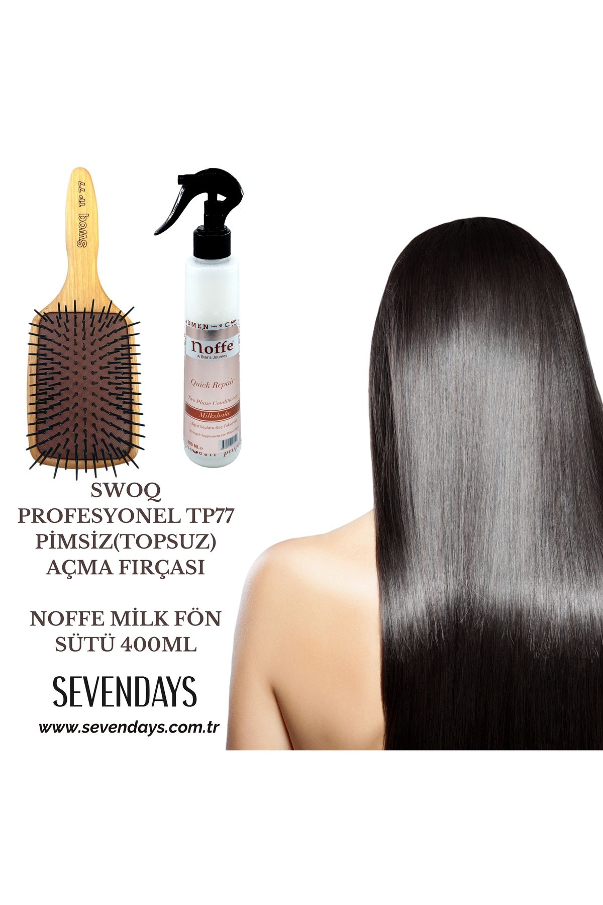 برس روشن کننده PFORESIONAL WITHOUT PIN TP77 & MILK BLOW DRY MILK 400ML SWOQ