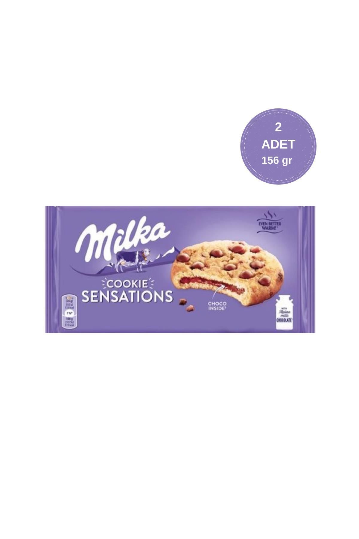 Milka Sensations Choco Cookie Damla Çikolata Ve Dolgulu Biküvi 156 gr - 2 Adet