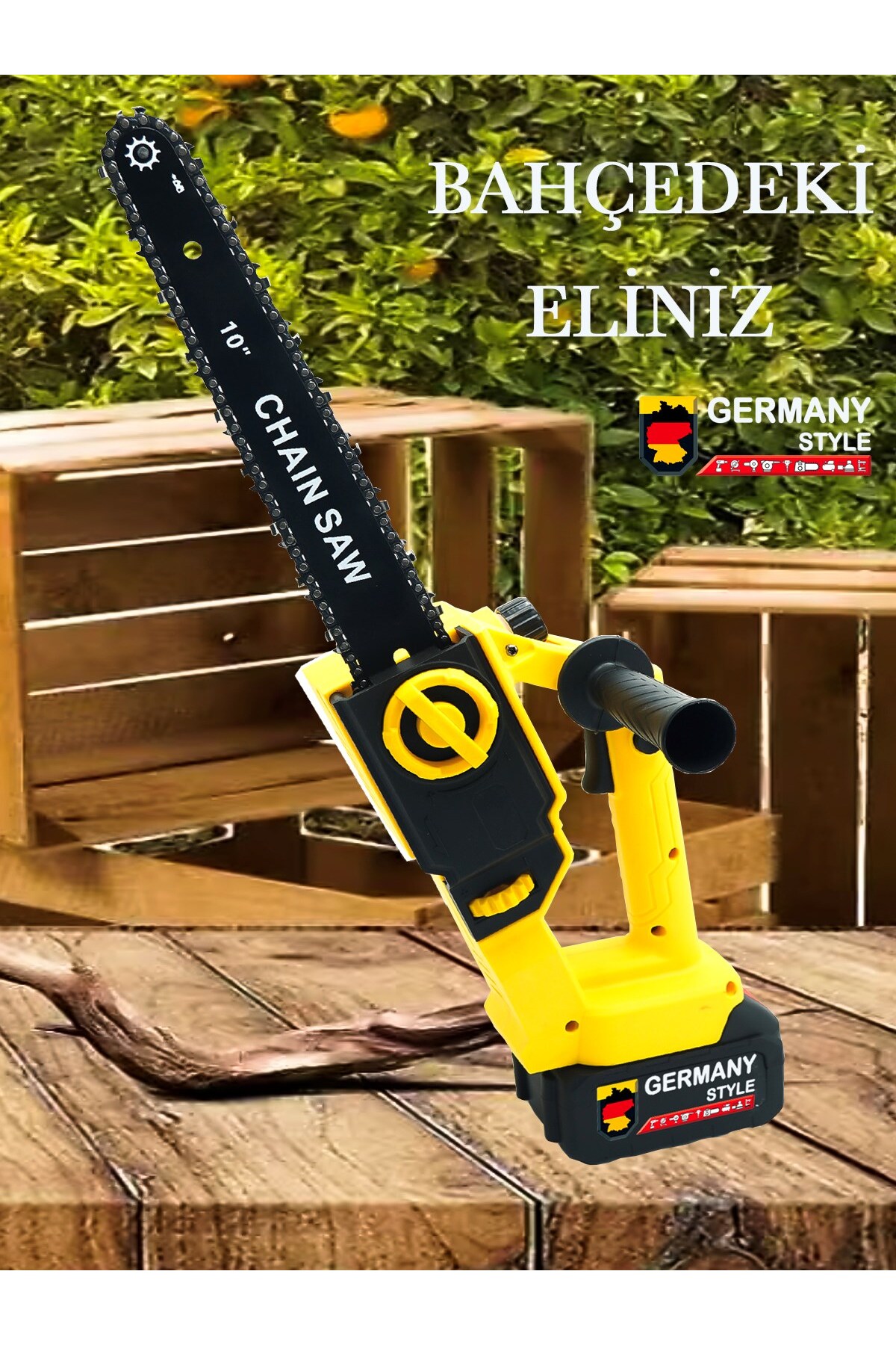 Germany Style Pro Kömürsüz Motor Otomatik Yağlamalı 25 cm Palalı
