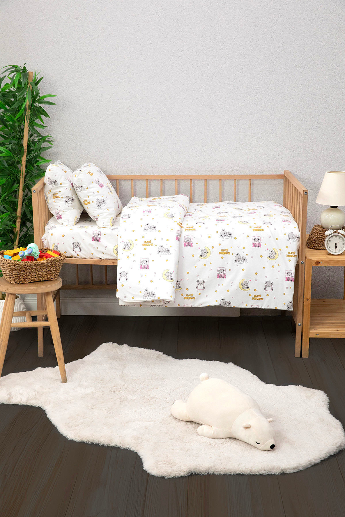 FAVORA Baby %100 Pamuk Dream Sweet Bebek Nevresim Takımı - Pembe fotoğrafı 4 (önizleme)