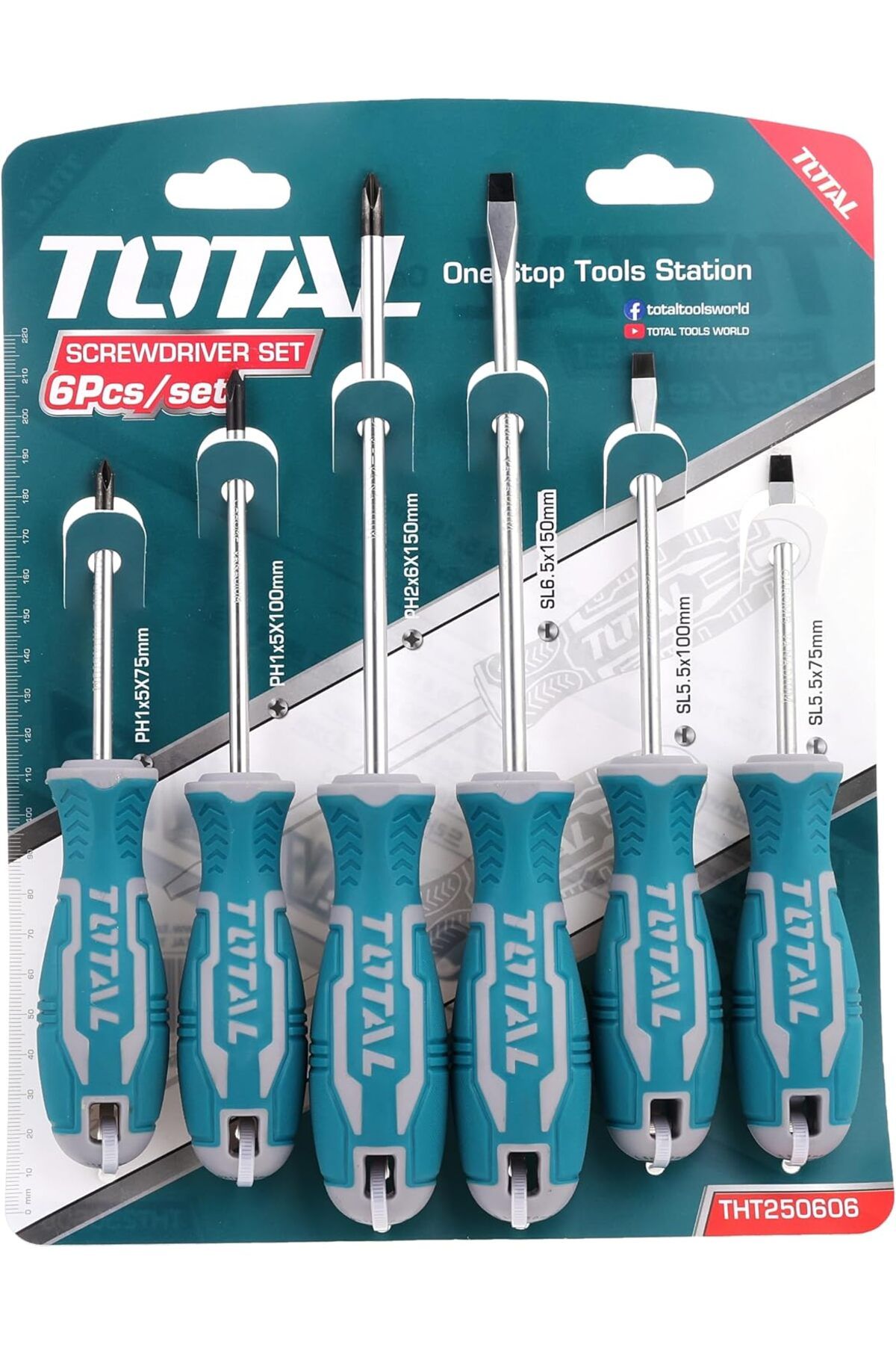 TOTAL-6Pcs Impact Screwdriver Set 2