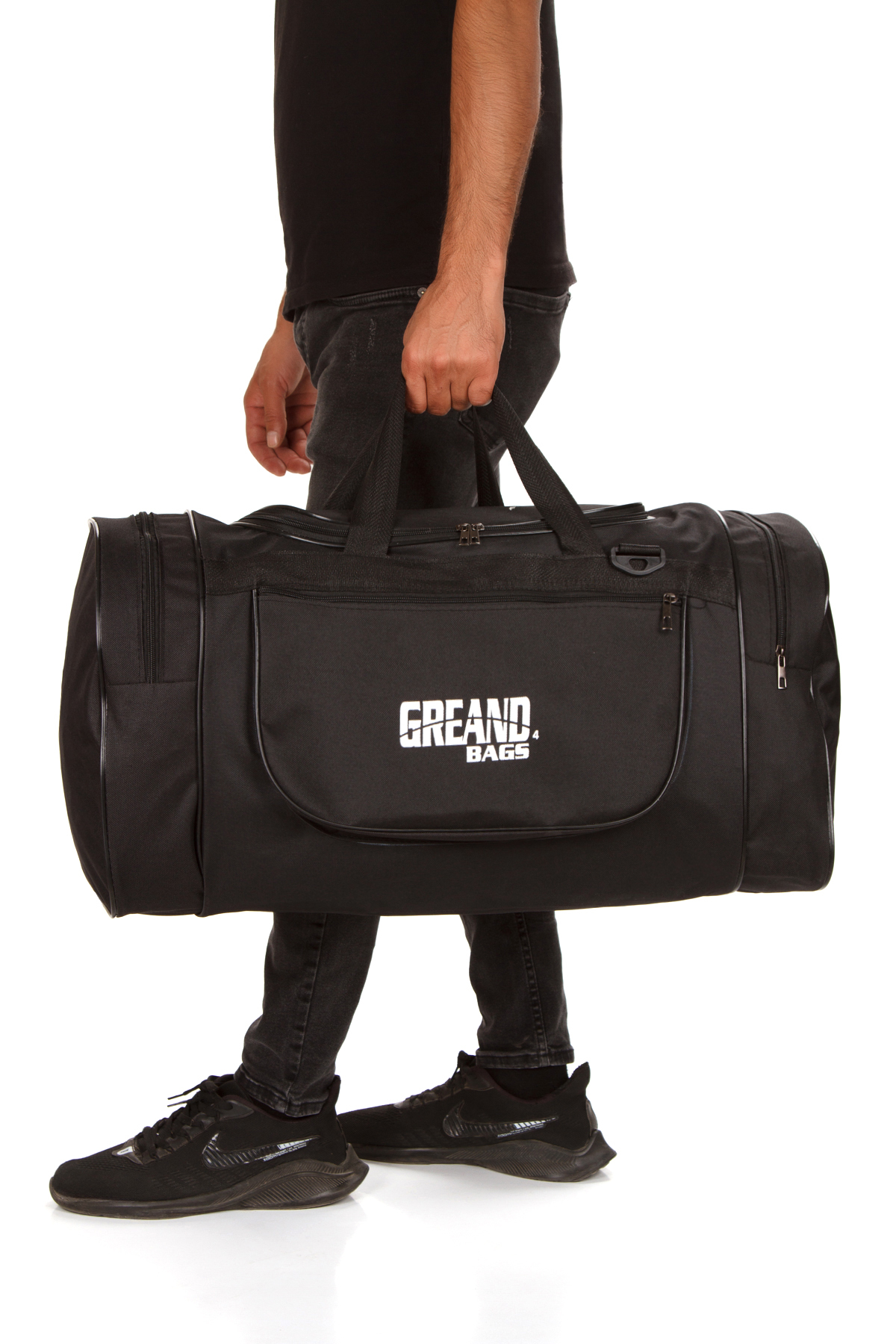 GreandBags  Siyah Valiz Çanta El Ve Omuz Çantası Seyahat Çantası Büyük Boy Çanta 4 Gözlü Çanta Suitcase - Görsel 2