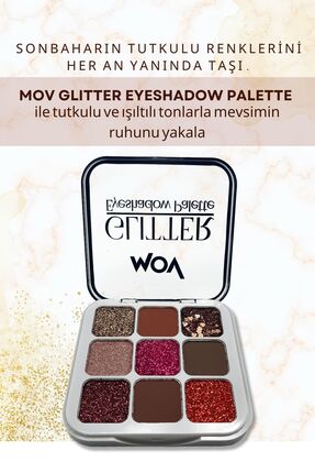 mov 9’lu Far Paleti Glitter No: 04 - Işıltılı Göz Farı Paleti