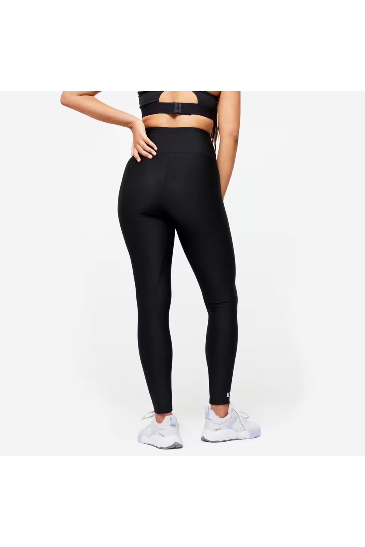 Decathlon-High Waisted Women's Fitness Leggings - Black Smoked 4