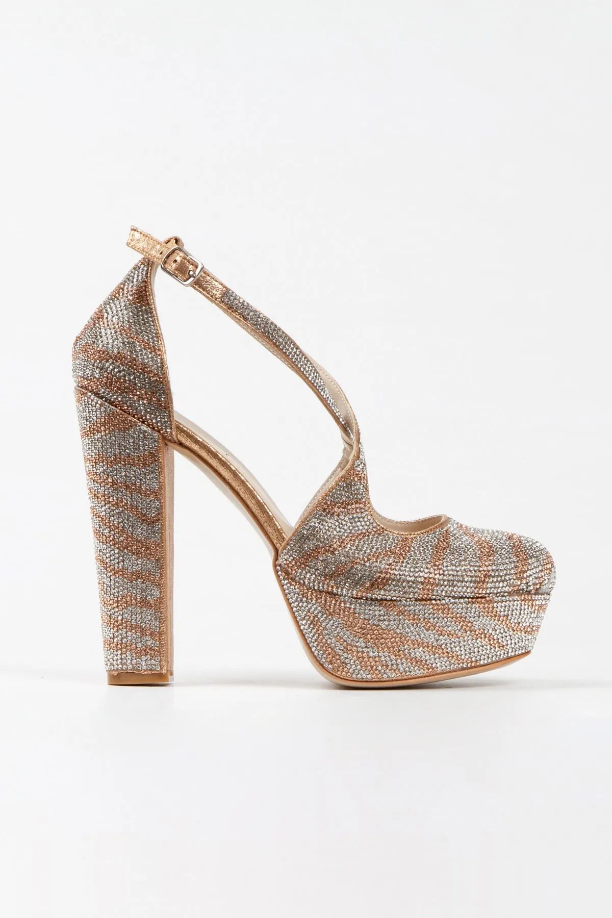 MFT AYAKKABI Pantofi De Rochie De Seara De Culoare Dubla Stone De Dama Femeie - 35