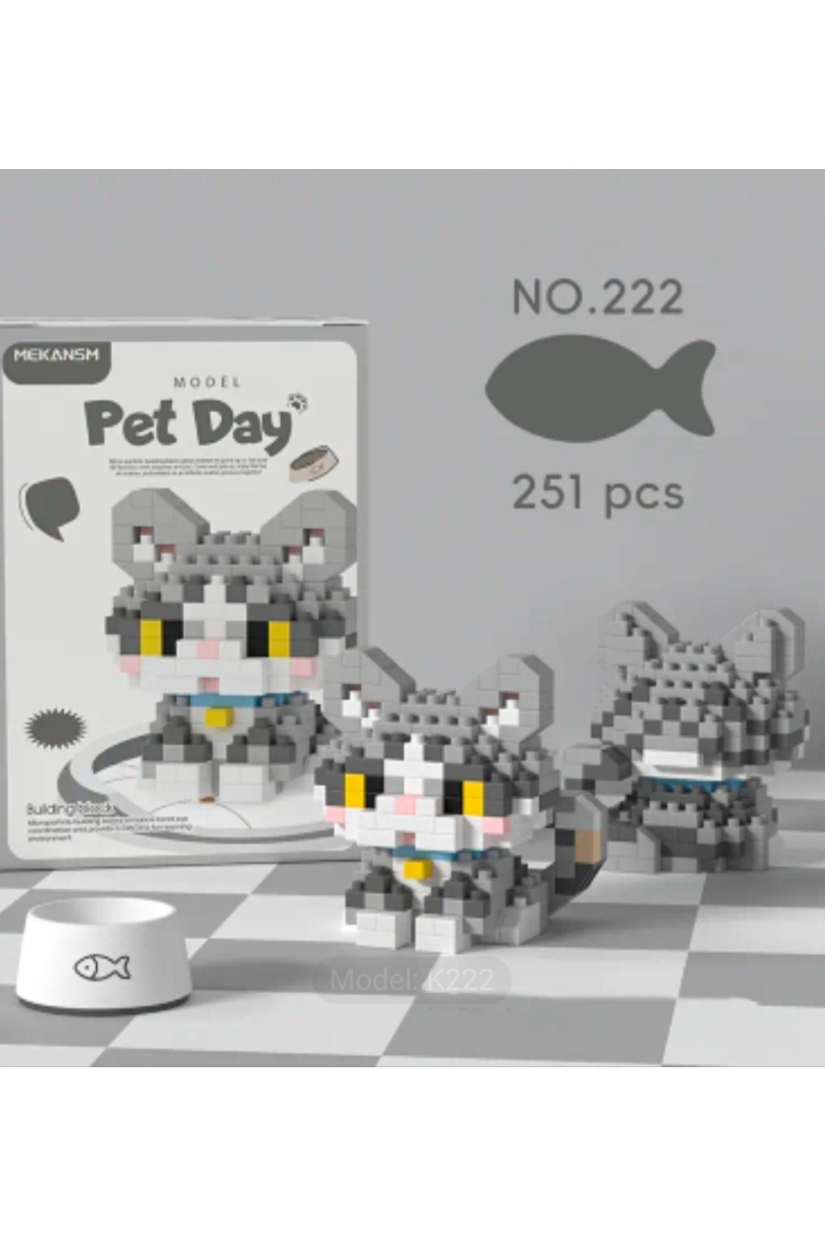 purple dragon-Tabby Cat Bricks Set, Contains Tiny Building Blocks, Building Blocks 1
