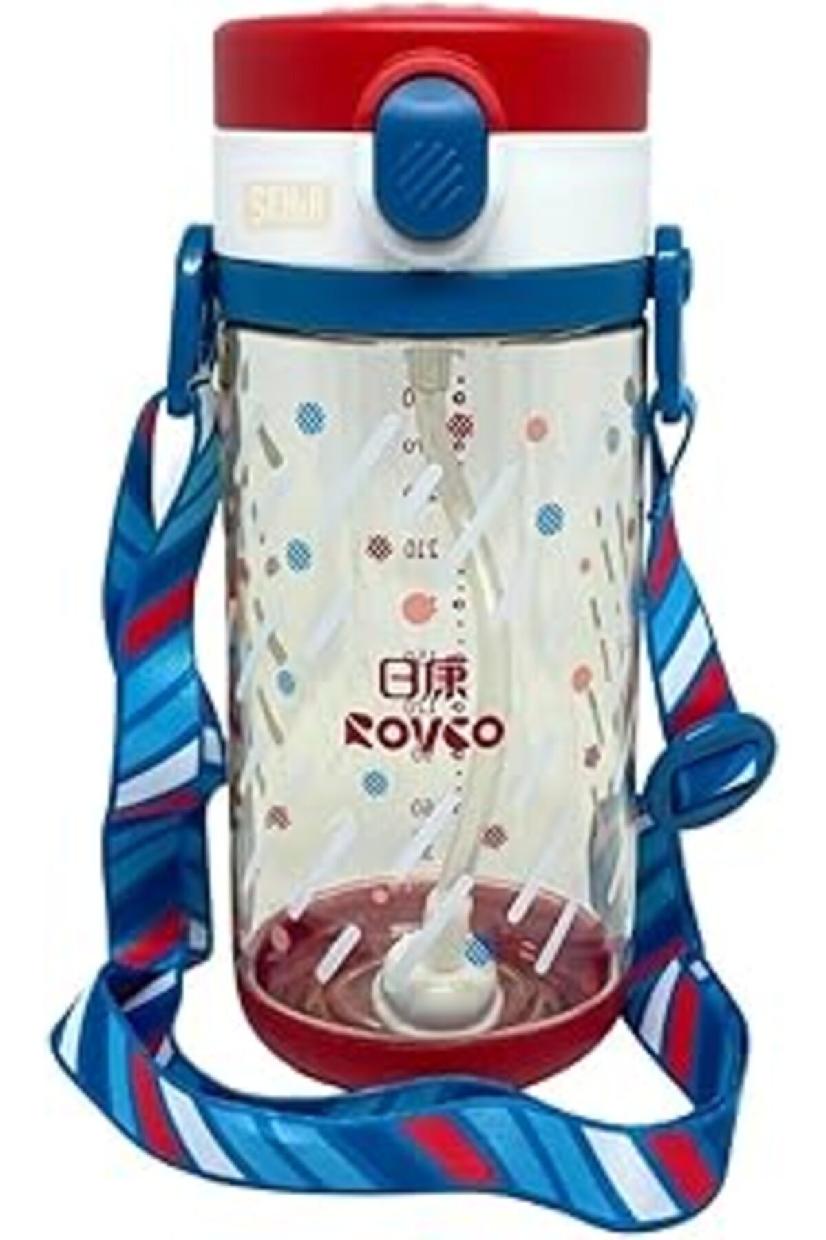 Rovco-330ml Water Bottle with Straw, Smart Tritan with 3 Lids Maximum Adaptability 1