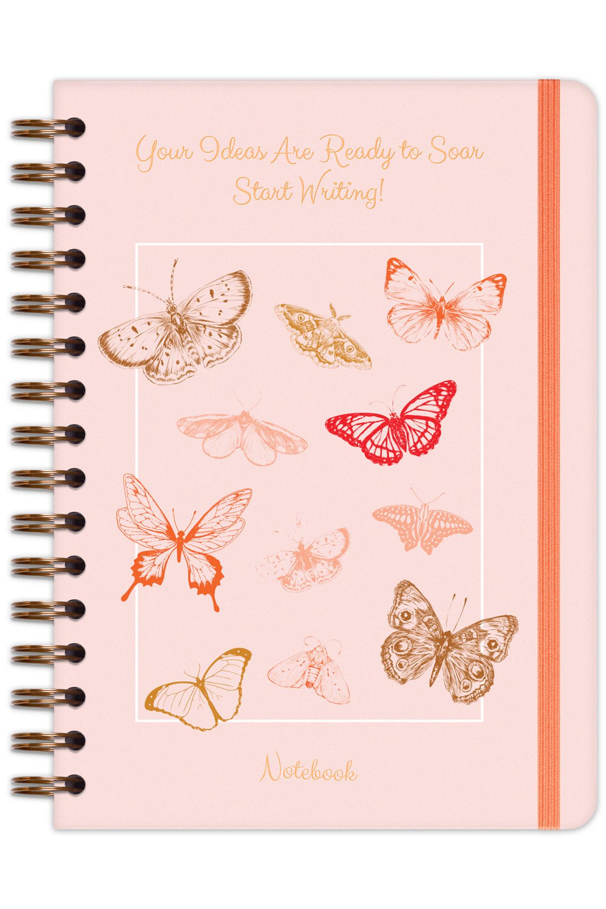 Matt Notebook-Luxury Edible A5 Notepad Spiral, 15X21 Cm, Motif Butterflies 5