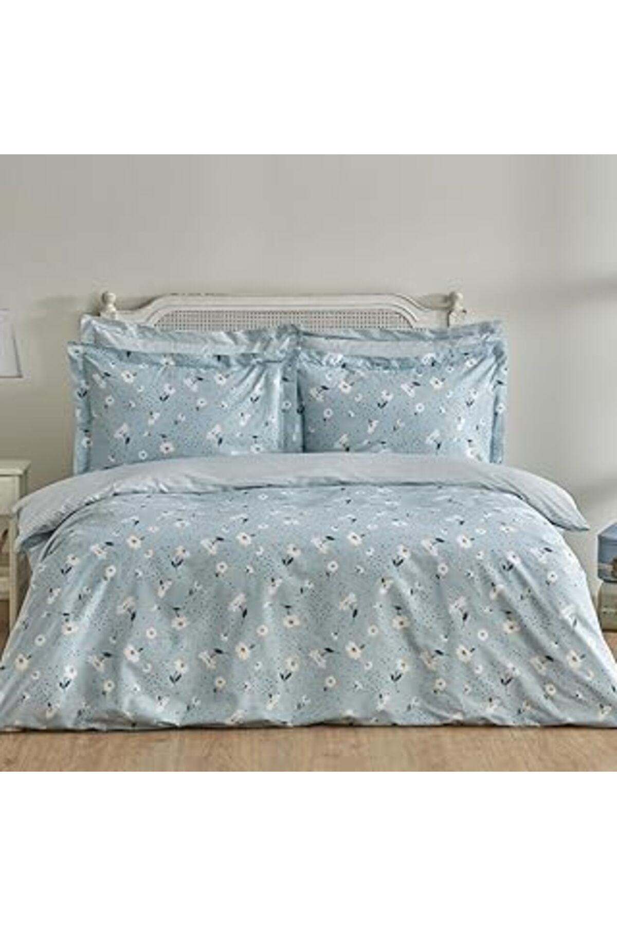 DENİZ Karaca Home Daisy%100 Pamuk Tek Kişilik Nevresim Takımı Mint (Pp)