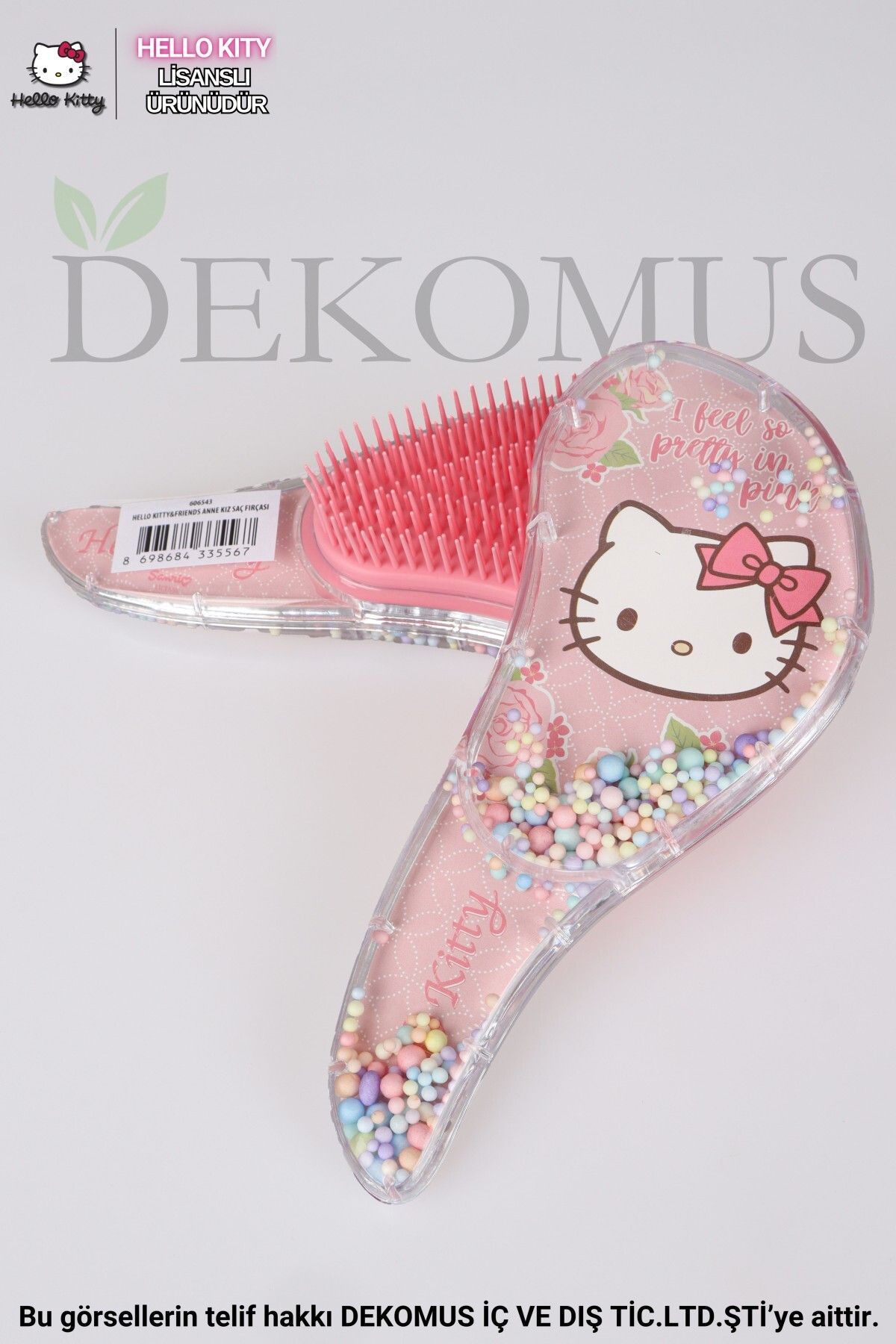 DEKOMUS İLE HELLO KITTY & FRIENDS ÖZEL TASARIM SAÇ TARAĞI
