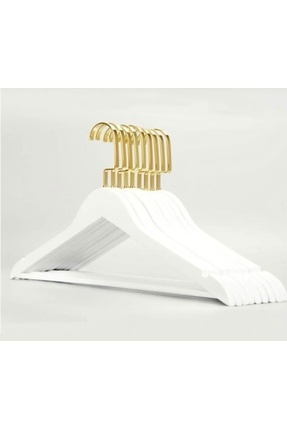 menofis Beyaz Ahşap Askı Kıyafet Elbise Ve Gömlek Askısı 24 Adet (ÖZEL AMERİK...