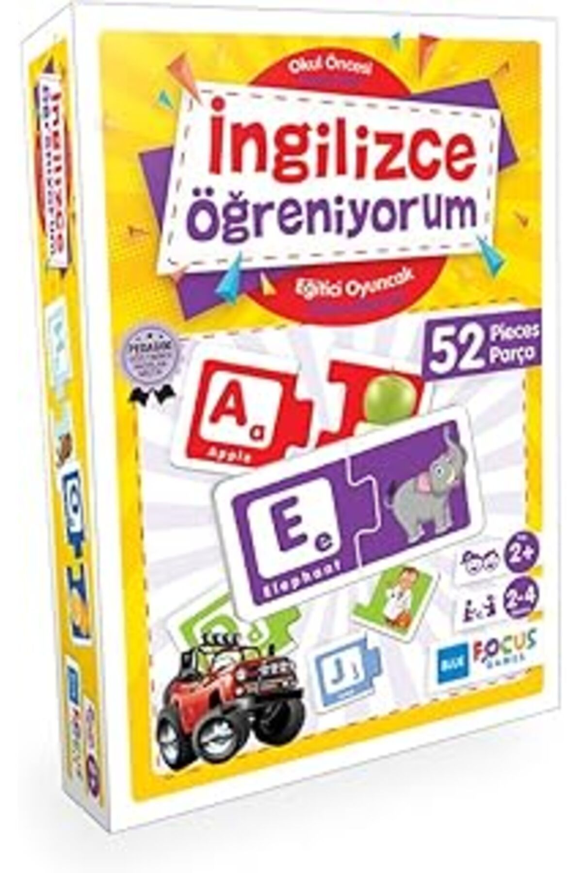Mu Art Blue Focus Bf111 İngilizce Öğreniyorum Okul Öncesi Eğitici Oyun (52 Parça)