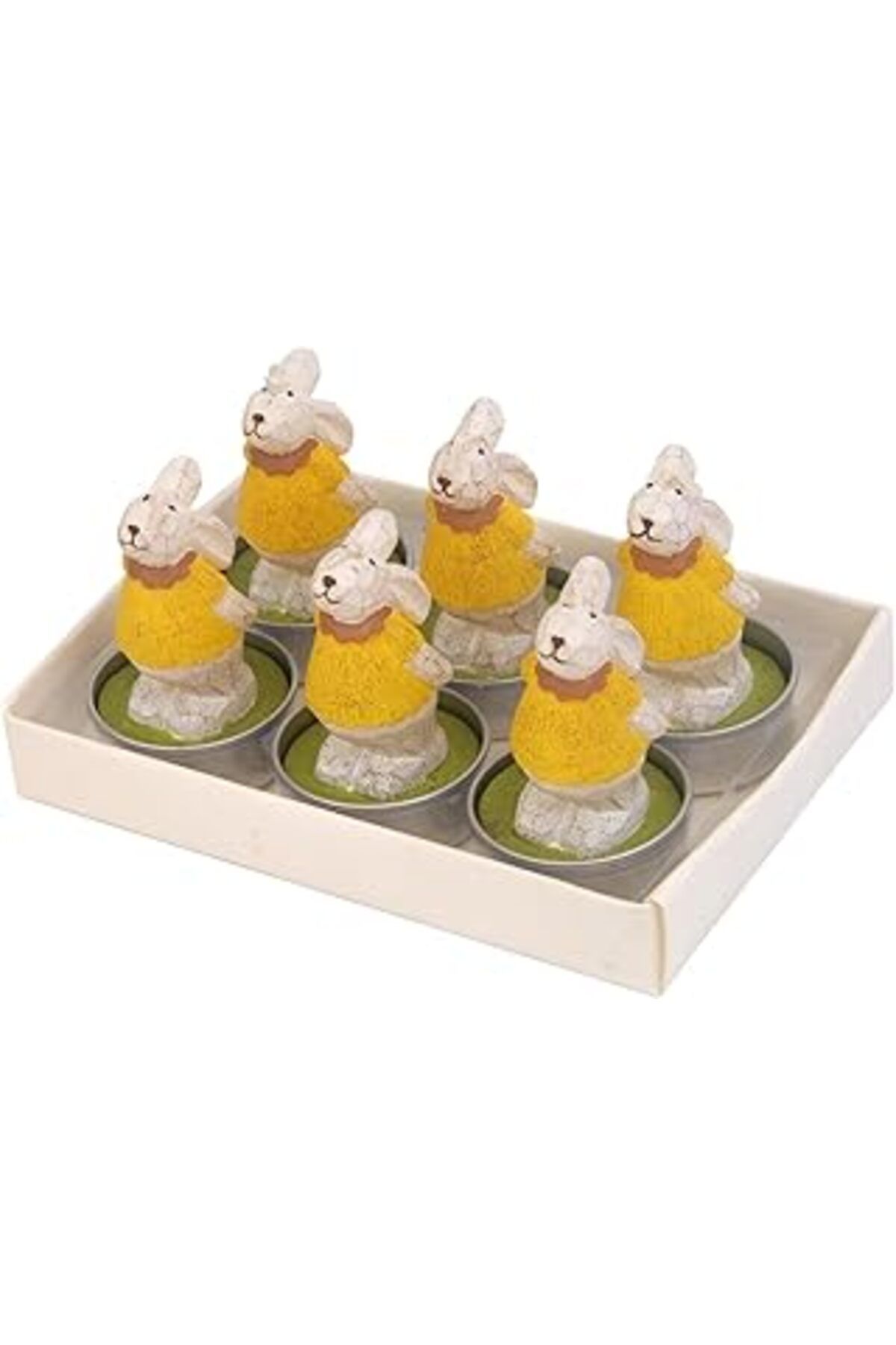 NETWORK ART Setabianca Fun Candle Tealight Tavşan Sari 6Lı